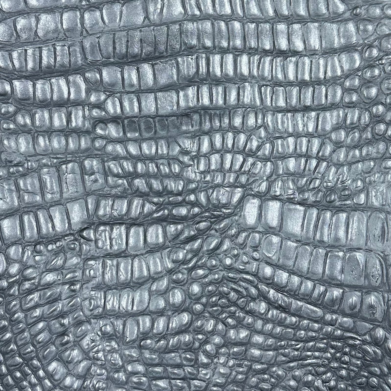 Hand-Stained Crocodile Embossed Cow Whole Hide | 25+ Colors