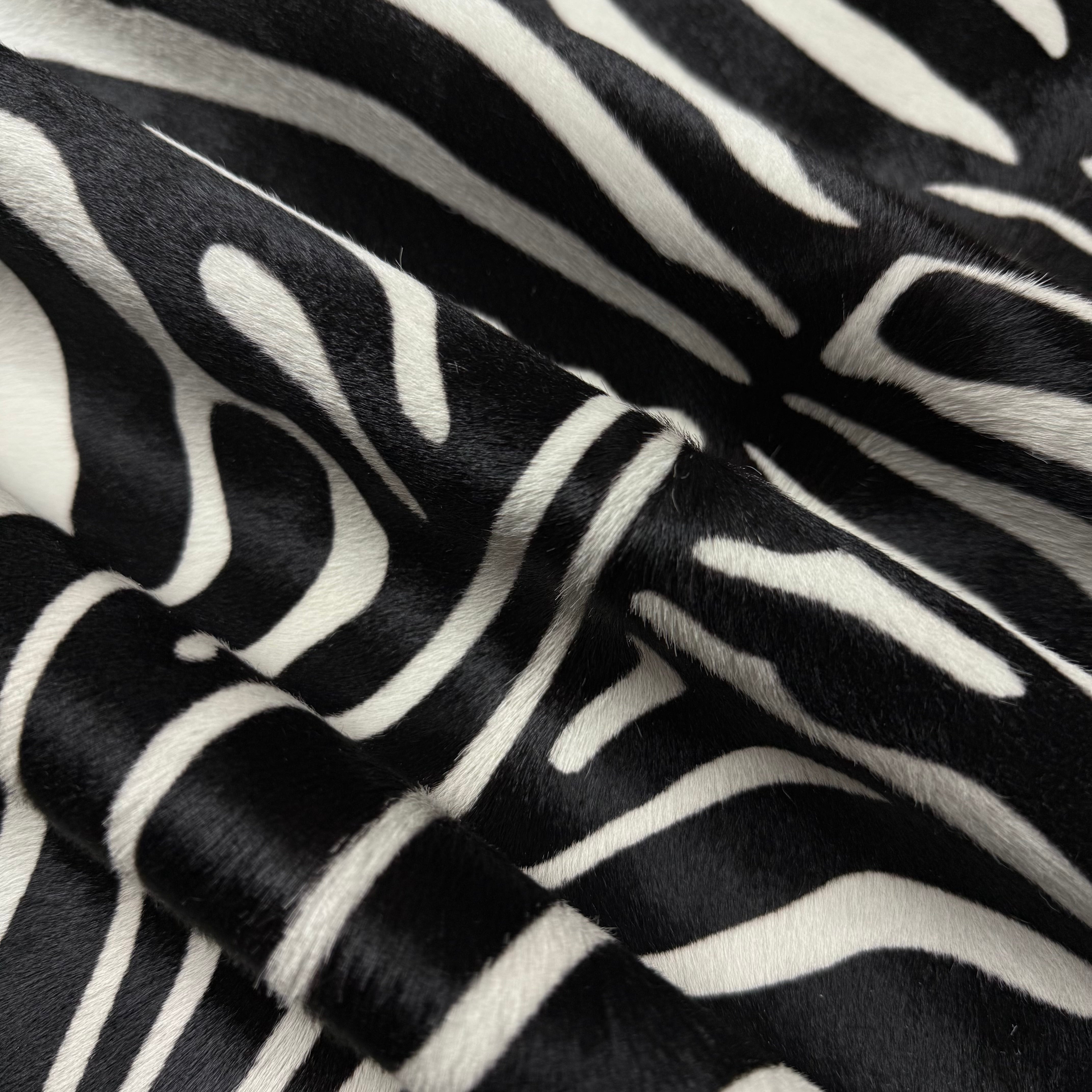 Zebra Cavallino Hair-On Calfskin, 2 oz - 2 Colors