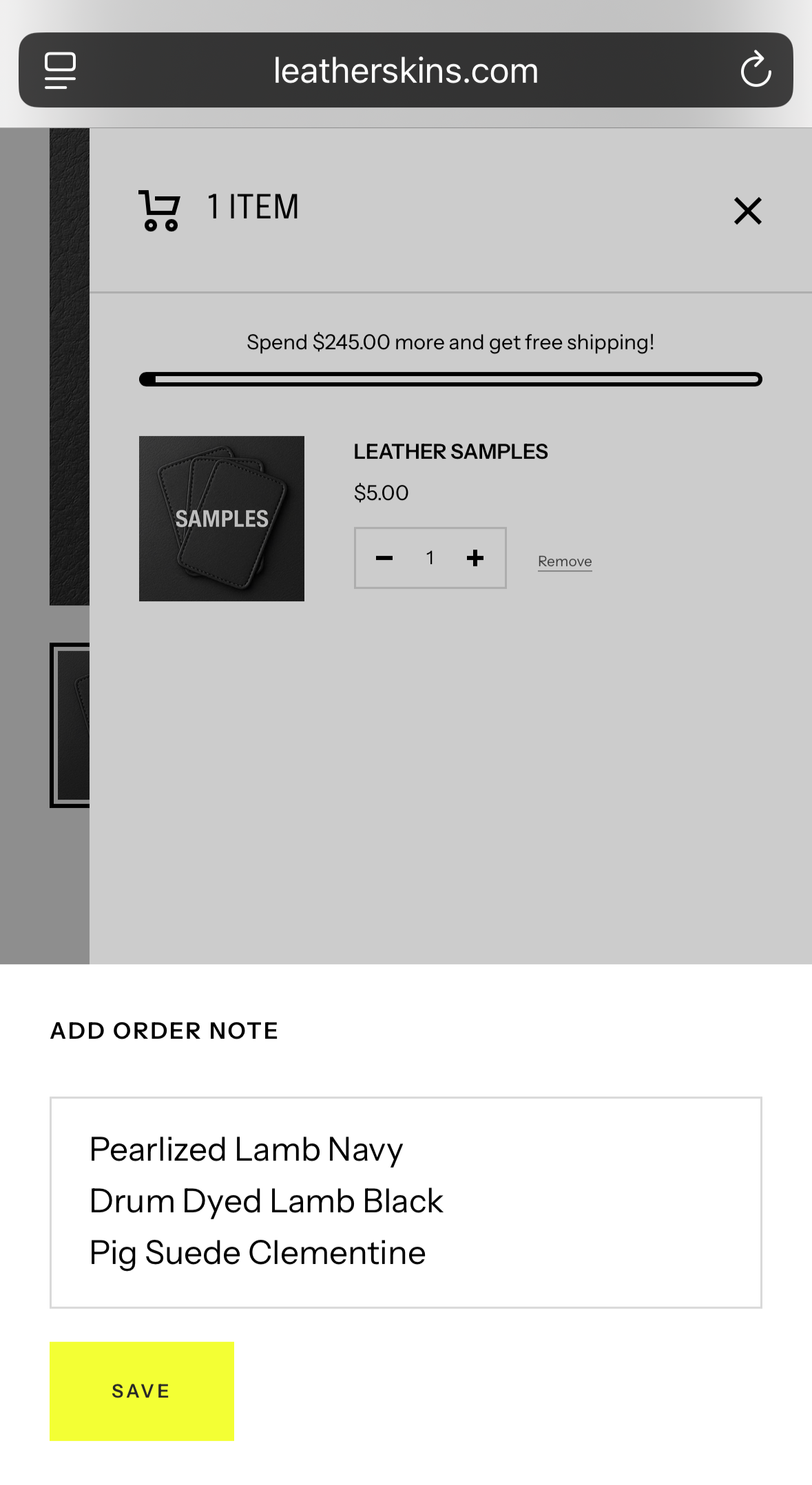 Leather Samples