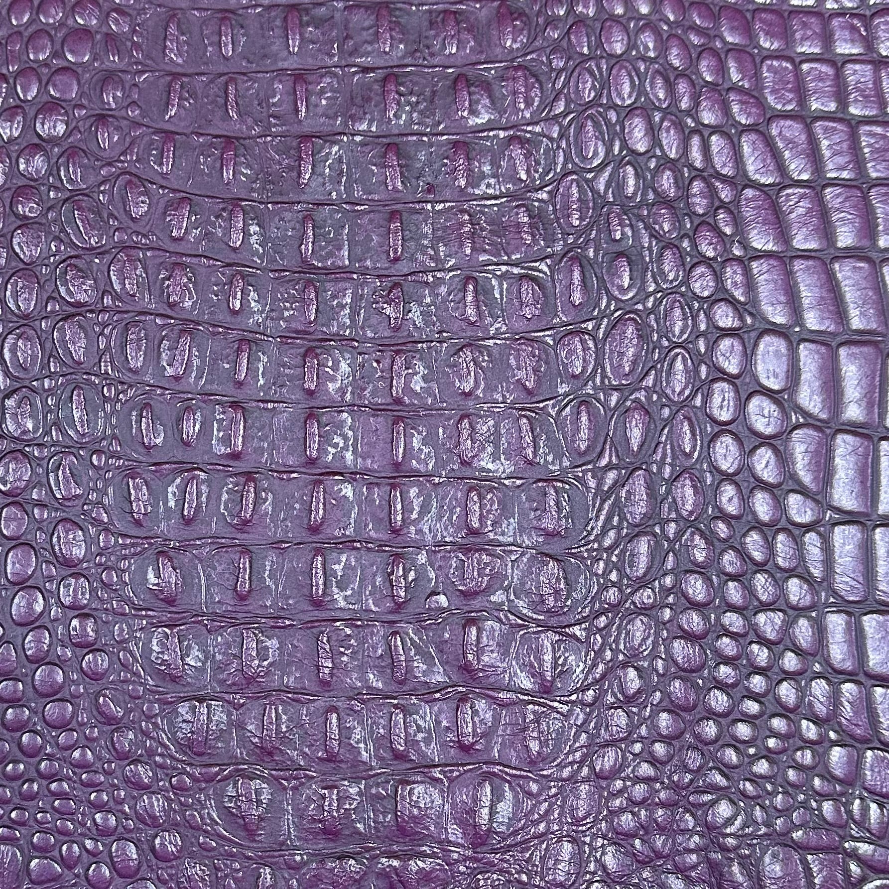 Hand-Stained Crocodile Embossed Cow Whole Hide | 25+ Colors