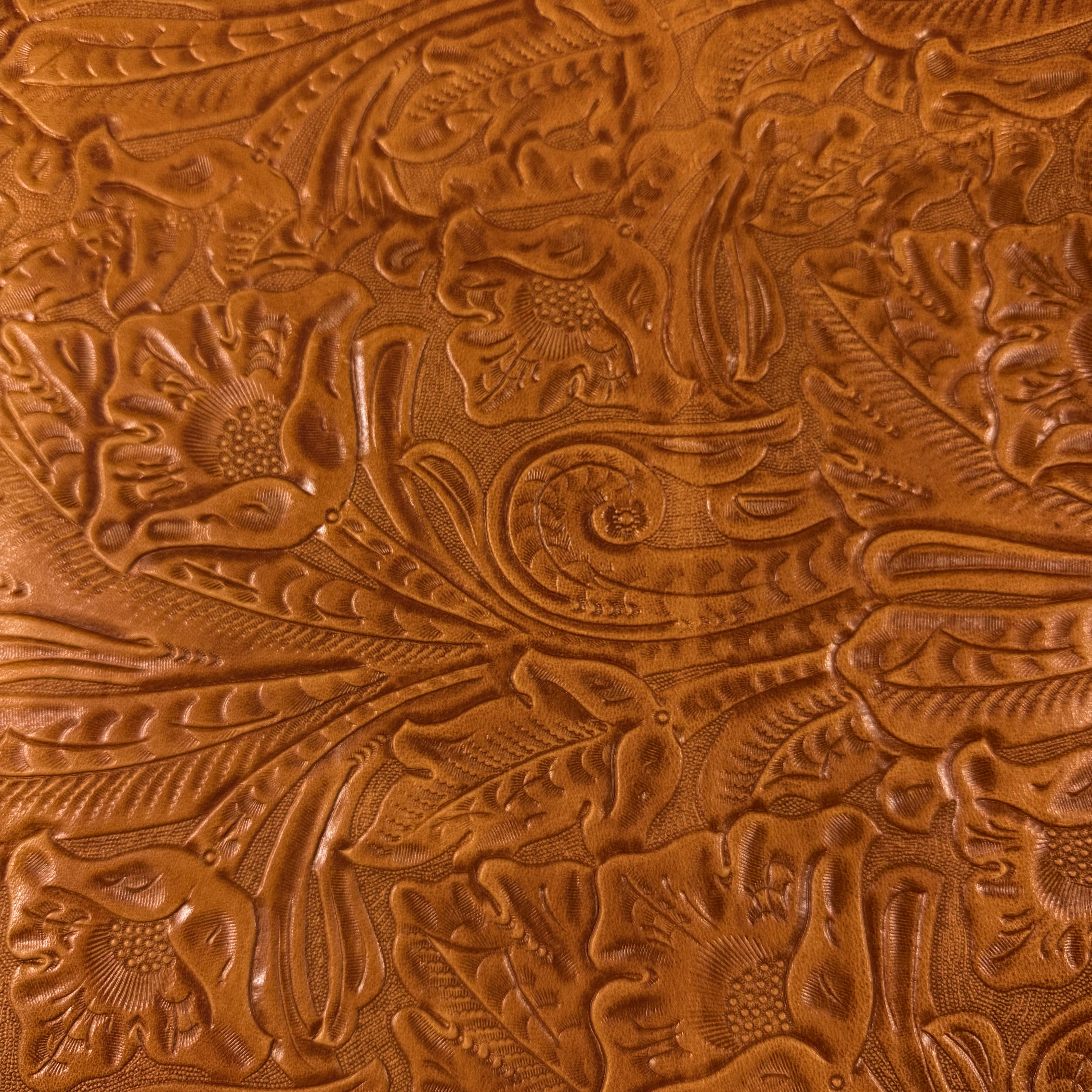 Floral Embossed Oiled Veg Tan Lamb, 2 oz | 6 Colors