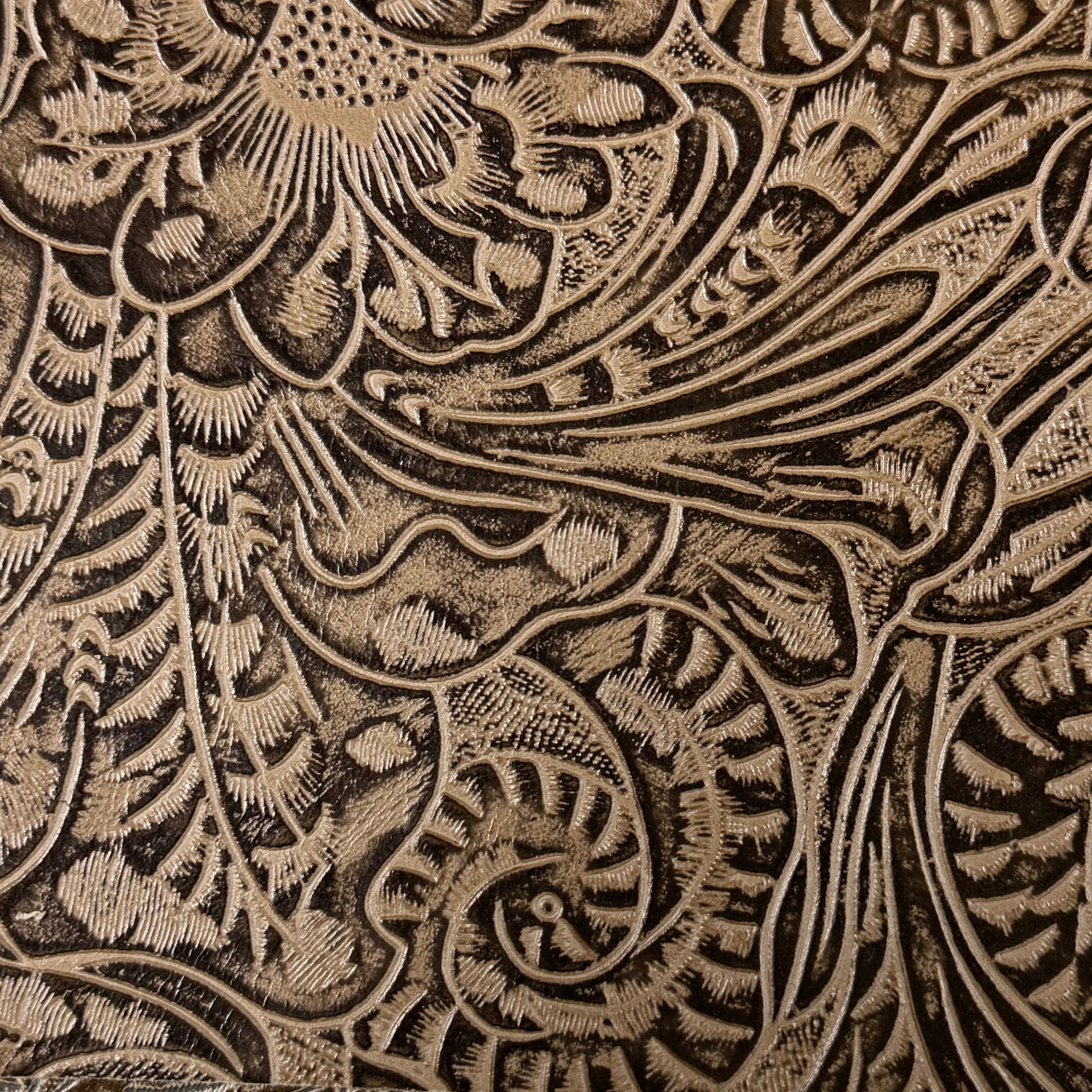 Hand-Stained Floral Embossed Cow, 3 oz | 10+ Colors