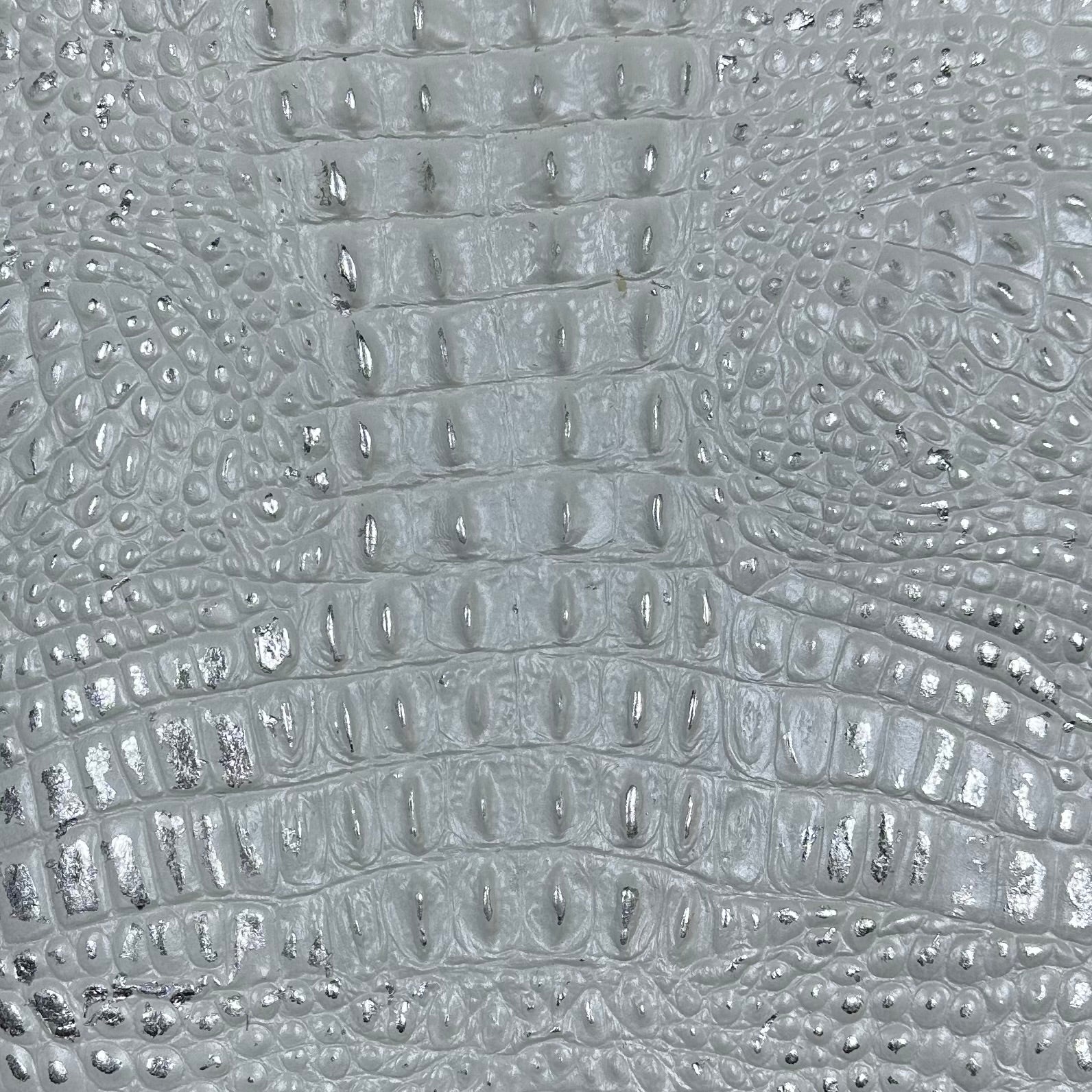 Hand-Stained Crocodile Embossed Cow Whole Hide | 25+ Colors