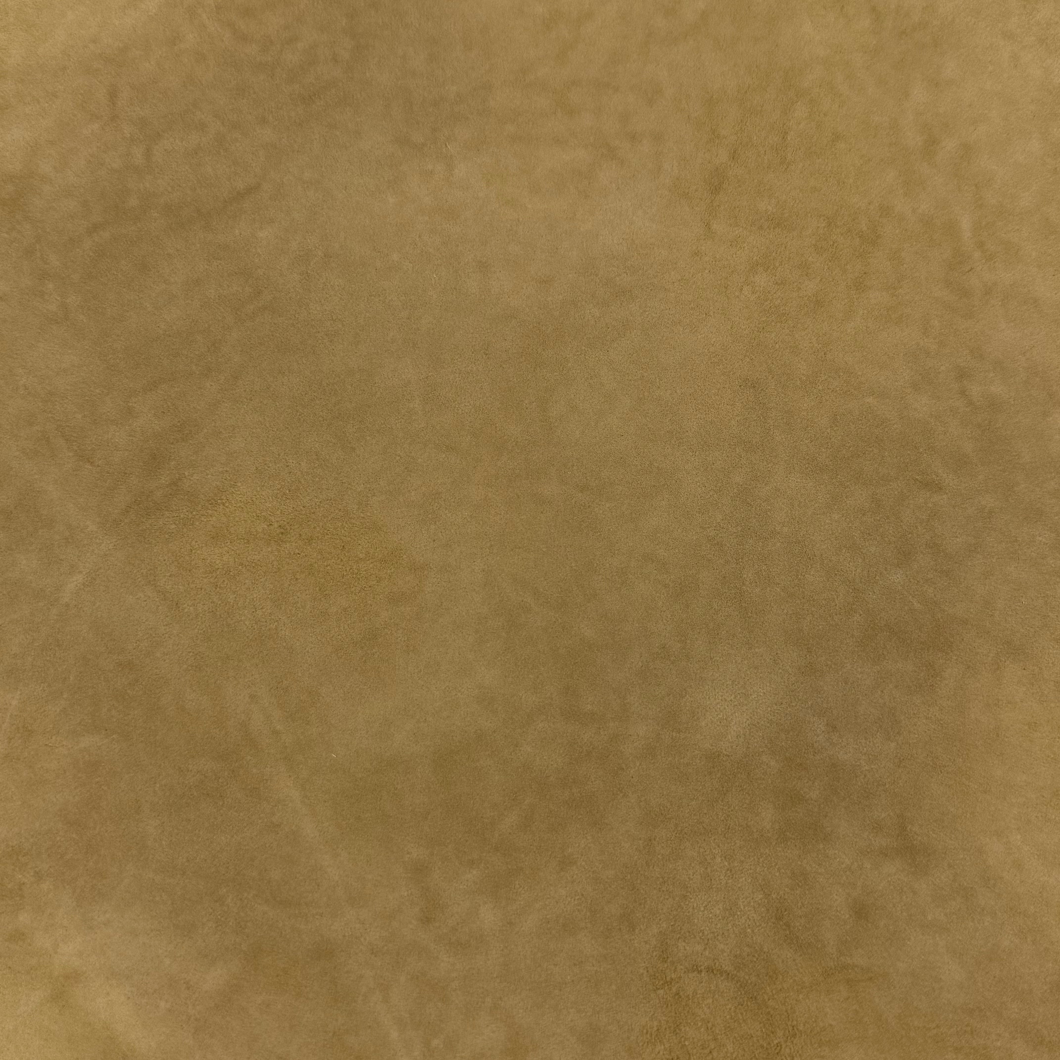 Tan Conceria Incas Italian Water Calf leather, 2 oz, with a soft, suede-like finish.