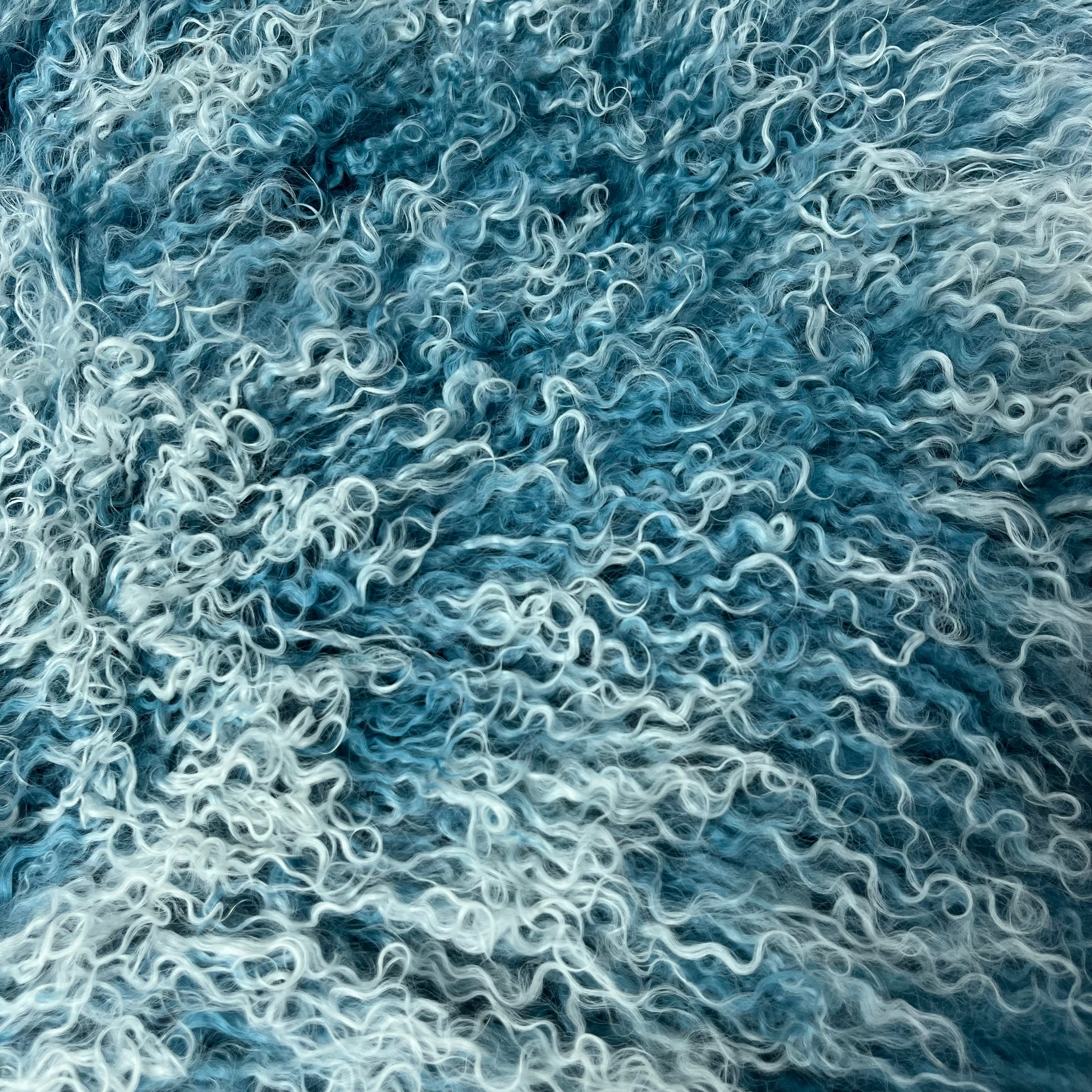 Mongolian Tibetan Curly Lamb Plate | Pink and Blue Tipped