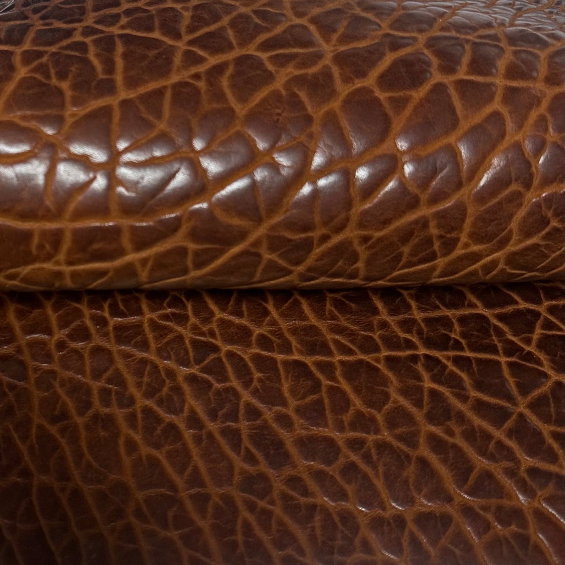T*C様 STONE  2013 WAXED SOFT LEAHER Shrunken American Bison Leather, 6-7 oz | 7 Colors – LeatherSkins.com