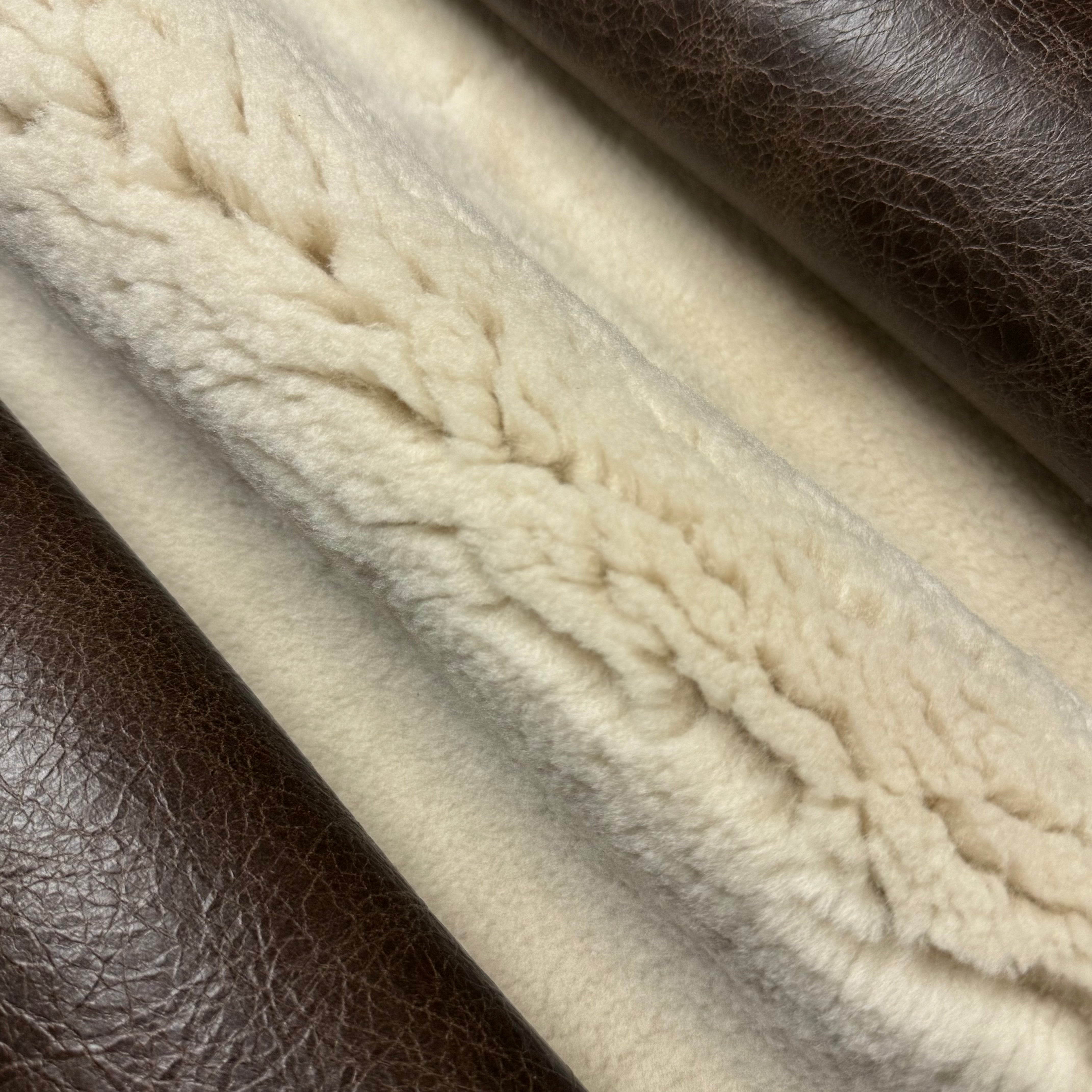 Bomber Jacket Sheepskin Shearling, 17-20 mm - Distressed Nappa Back