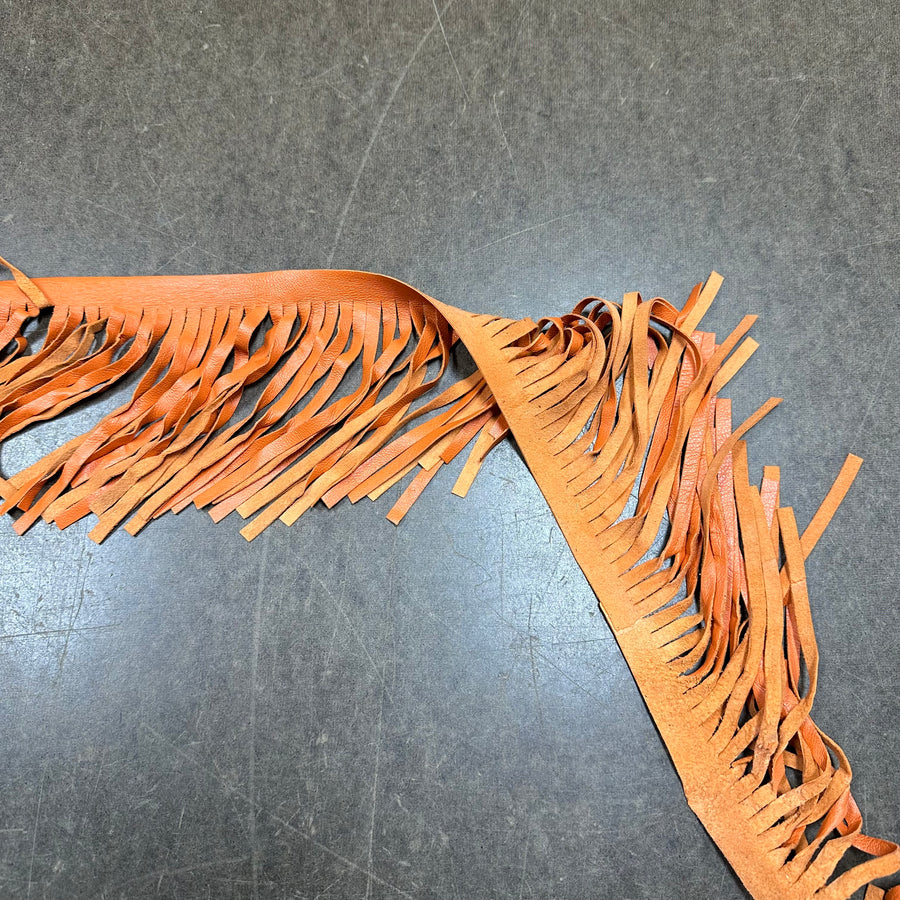 Drum Dyed Lamb Fringe Orange