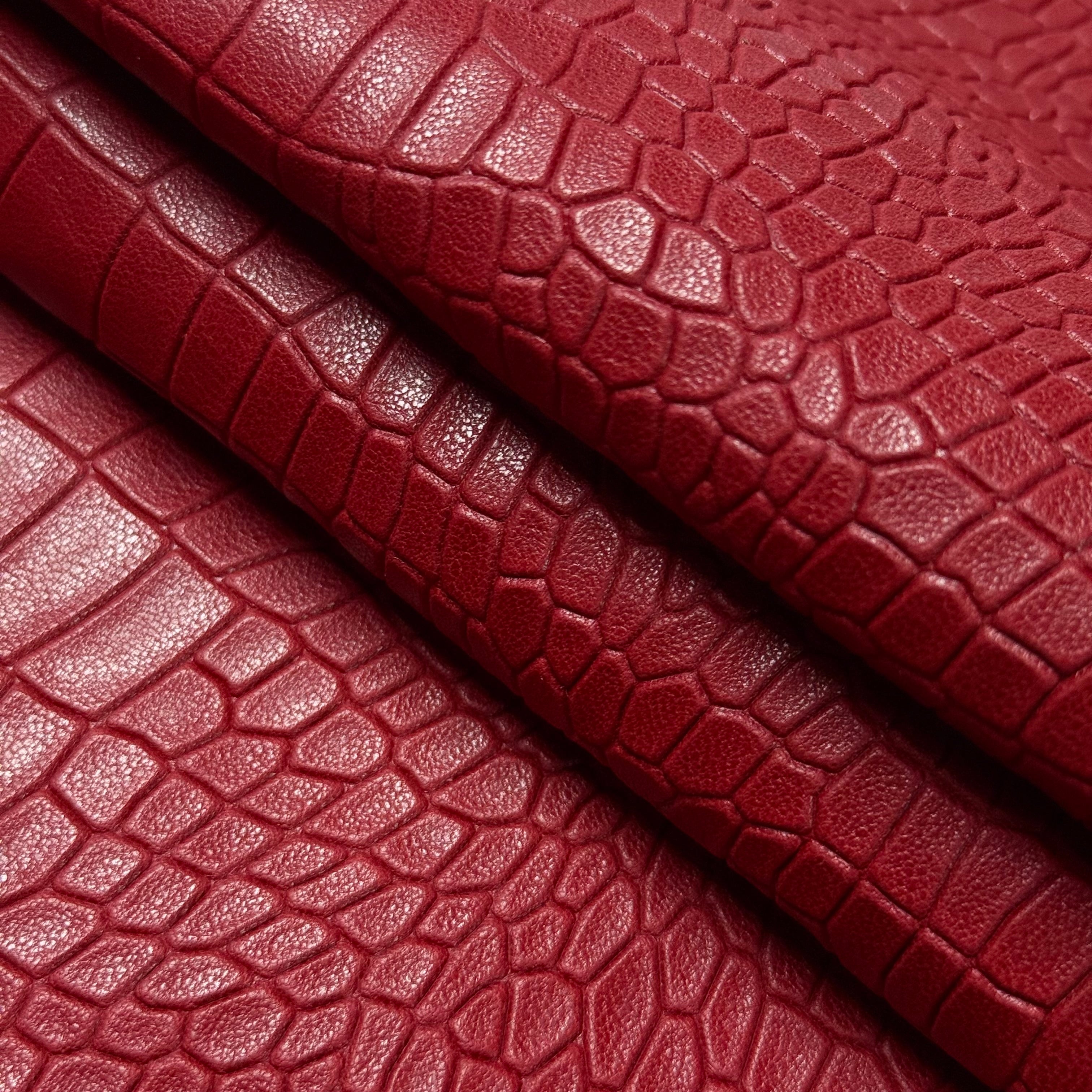 Alligator Style Croc Embossed Veg Tan Lambskin, 2.5 oz | 7 Colors