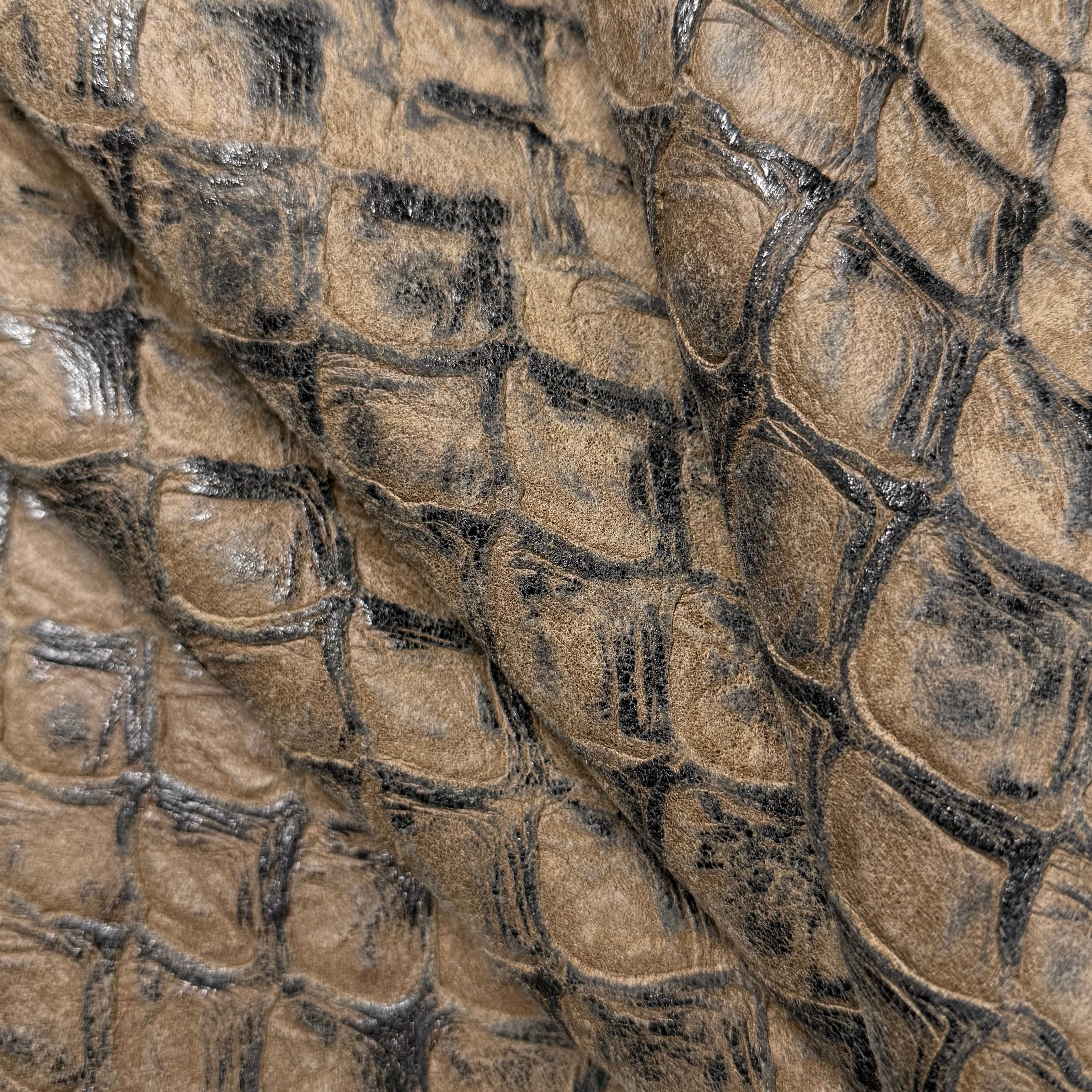 Pirarucu Fish Scale Embossed Cow, 3 OZ - 4 Colors