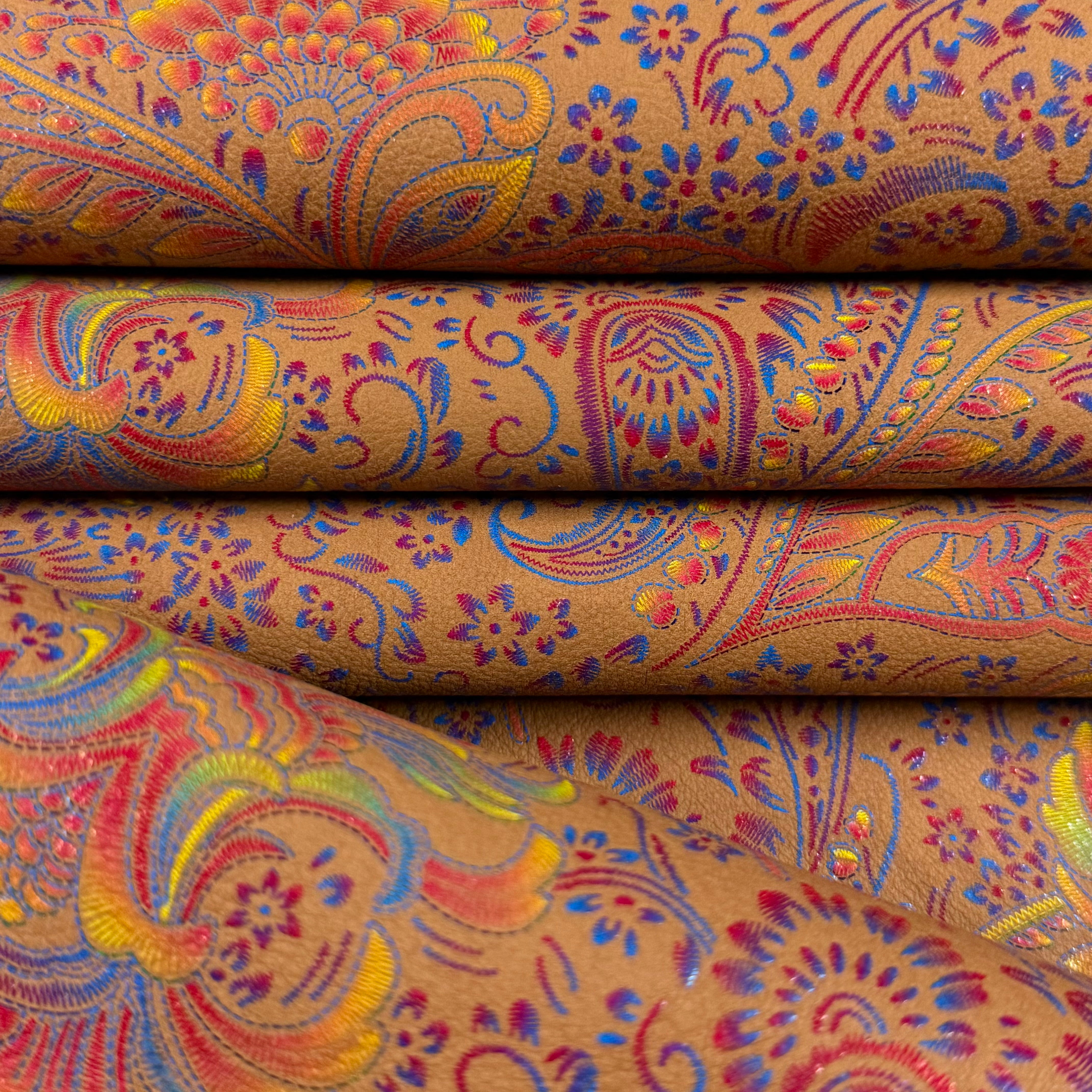 Floral Jacquard Nubuck Cow, 3 oz - 4 Colors