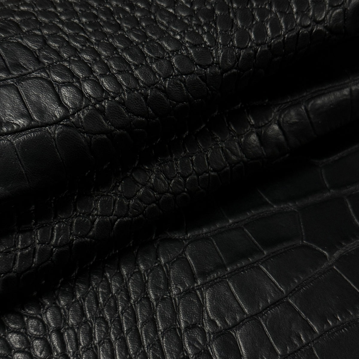 French Veg-Tan Crocodile Embossed Lamb Leather, 2.5 oz