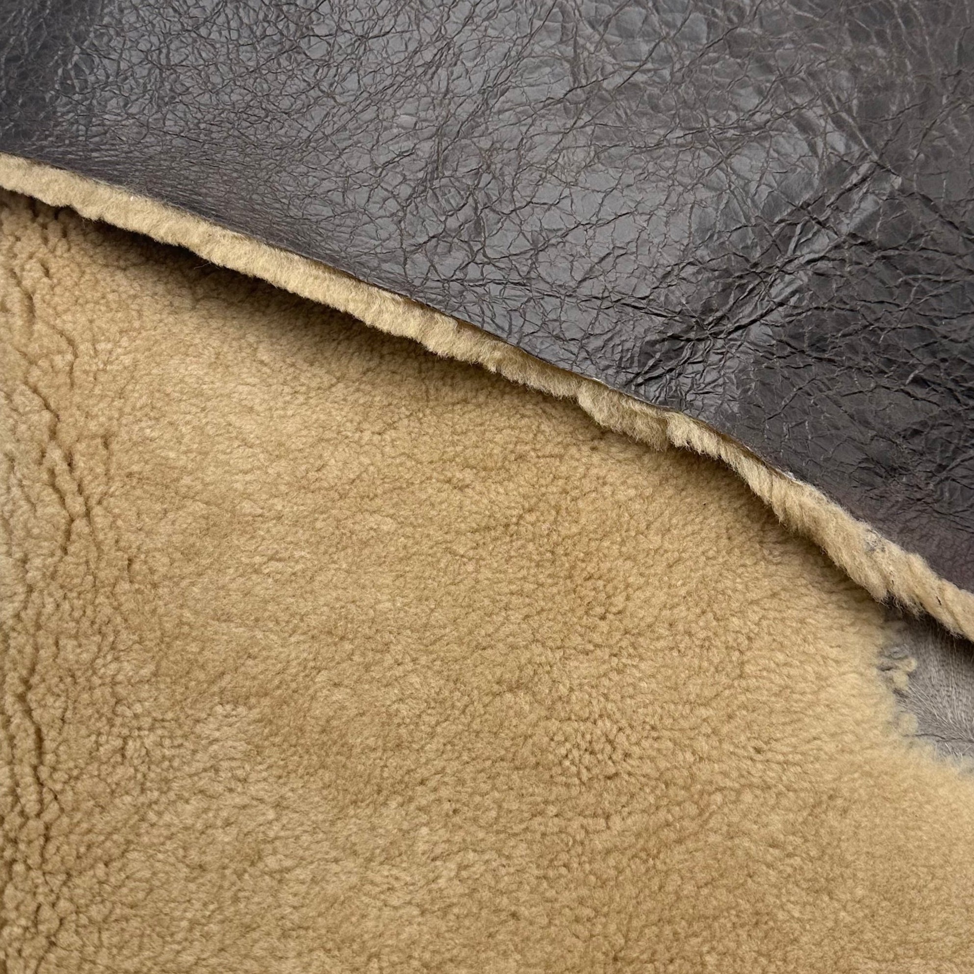 Bomber Jacket Sheepskin Shearling - Distressed Nappa Back