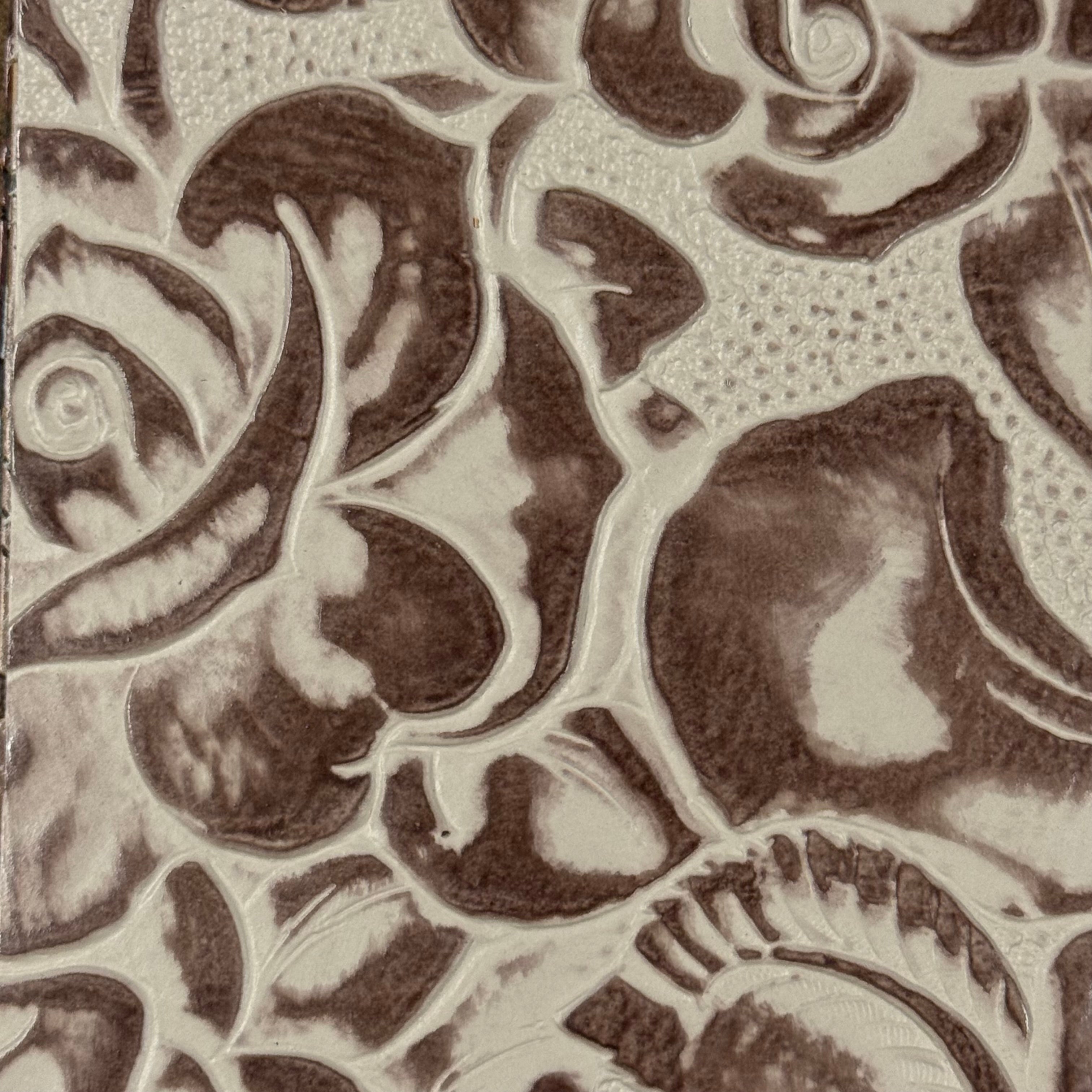 Hand-Stained Rose Floral Embossed Cow, 3 oz | 10 Colors