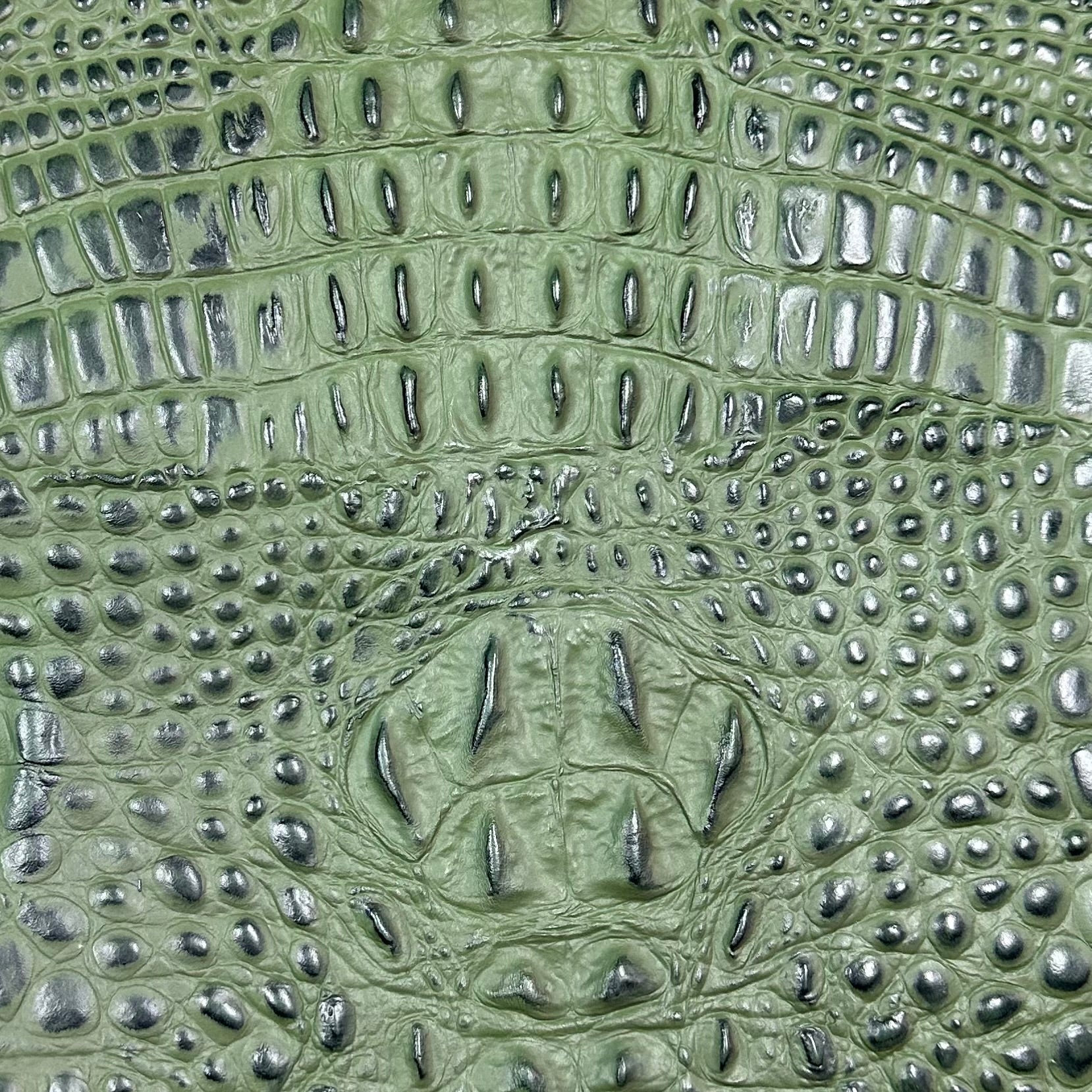 Hand-Stained Crocodile Embossed Cow Whole Hide | 25+ Colors
