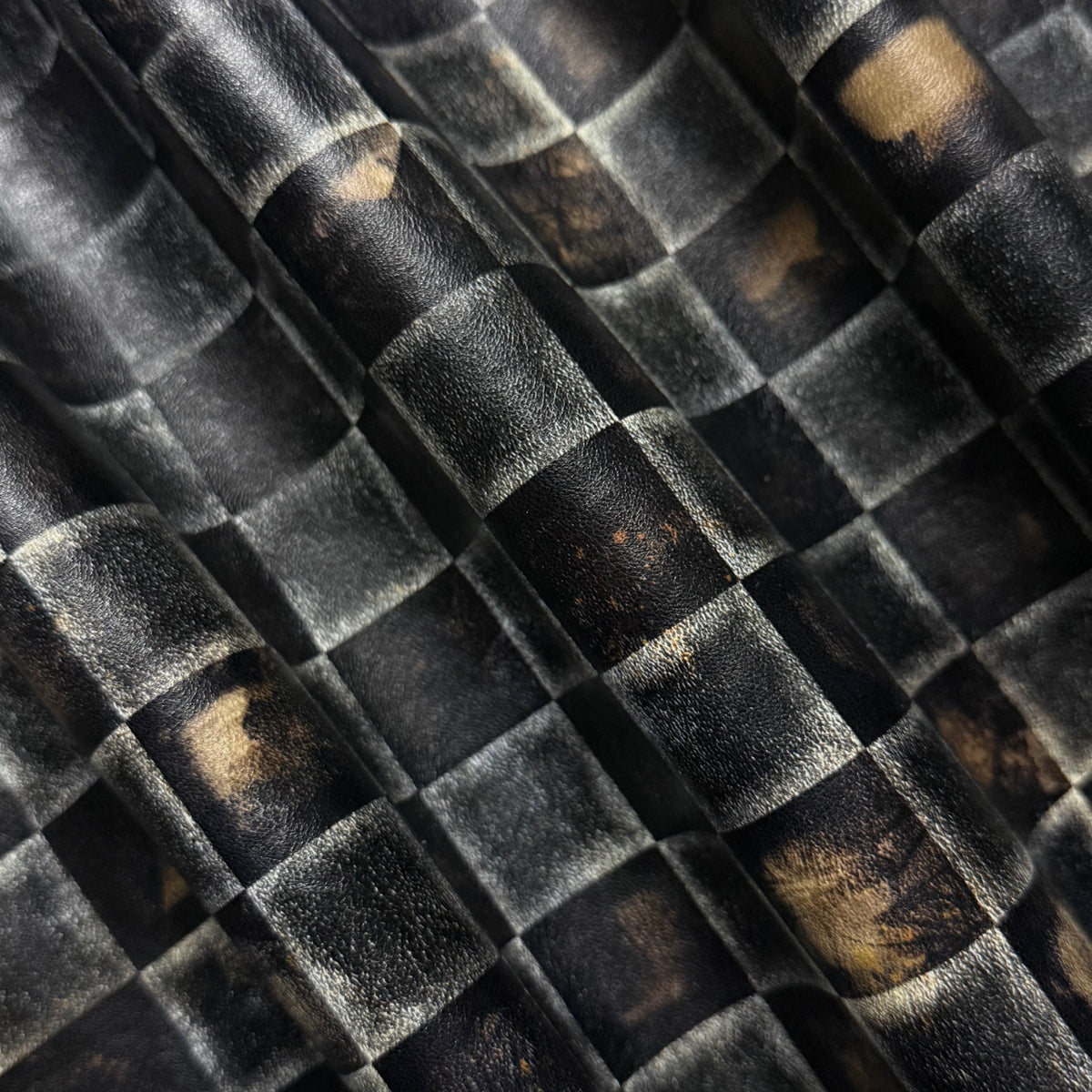 Distressed Foil Chessboard Checkered Printed Lamb, 3 oz