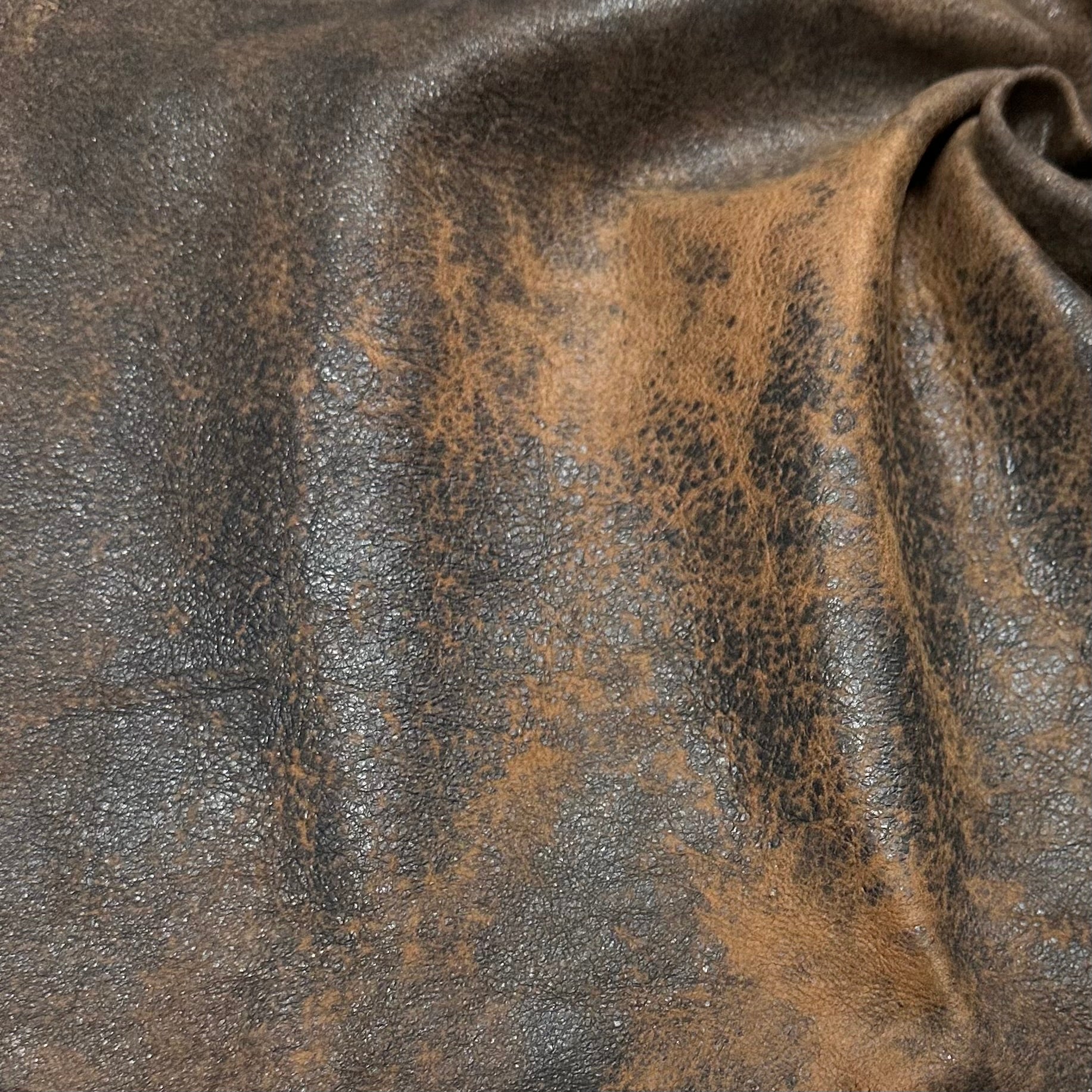 Distressed Weathered Lamb Suede, Nappa Back, 2-3 oz