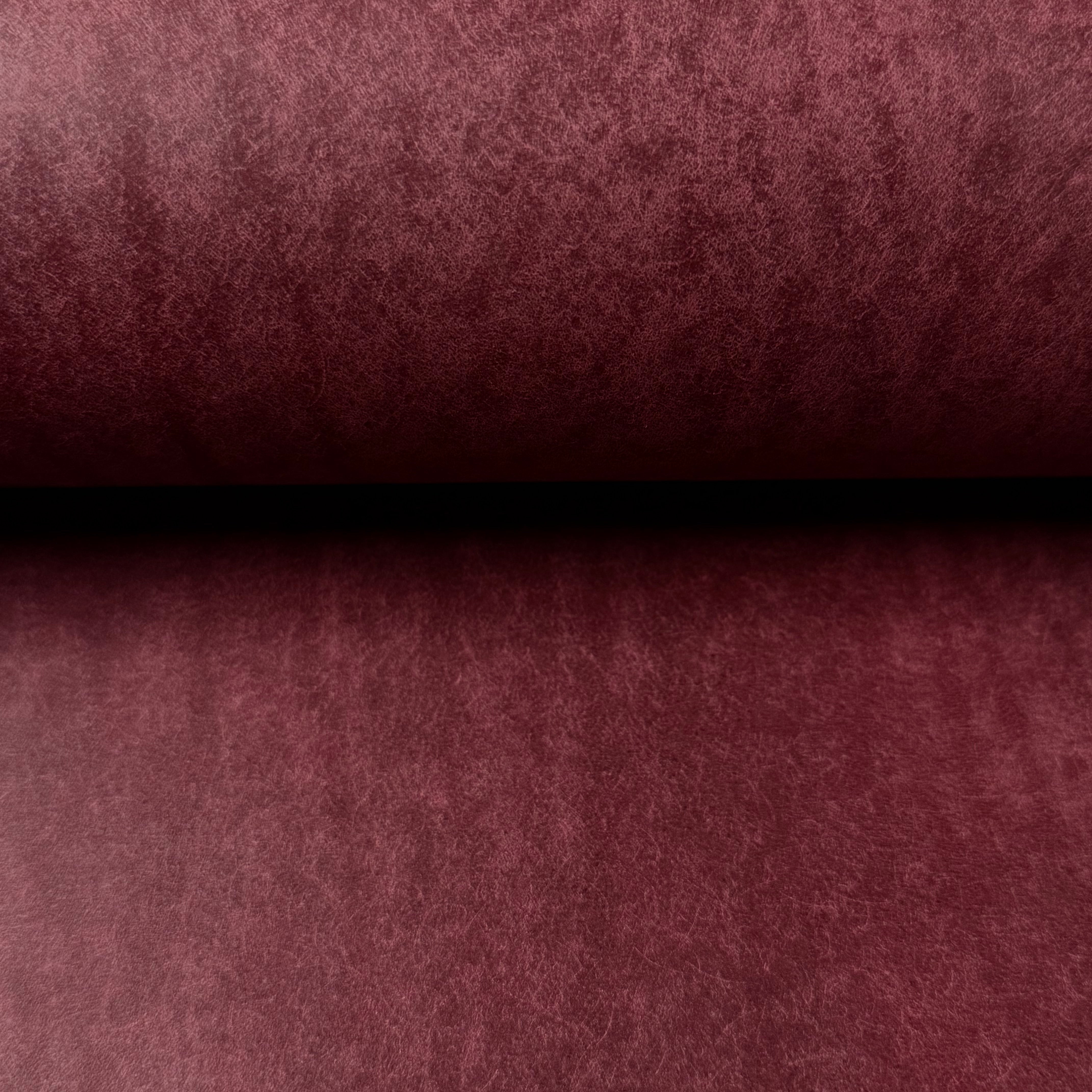 Burgundy Graffiti Italian Veg Tan leather by MPG Conceria, 3.5-4 oz, featuring a smooth, matte finish.