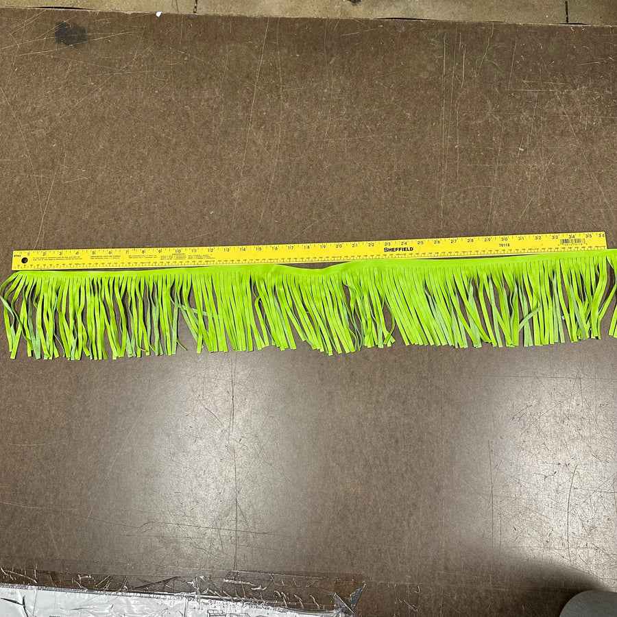 Drum Dyed Lamb Fringe Lime