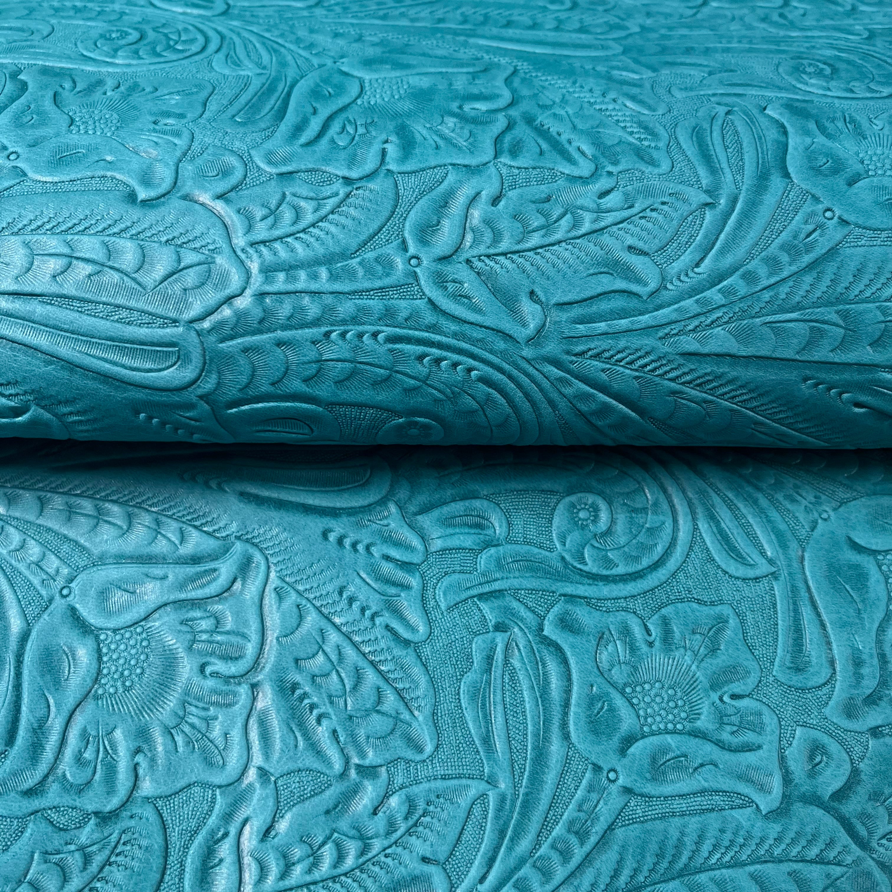 Floral Embossed Cow Leather, 2-3 oz | 10 Colors – Leather Skins