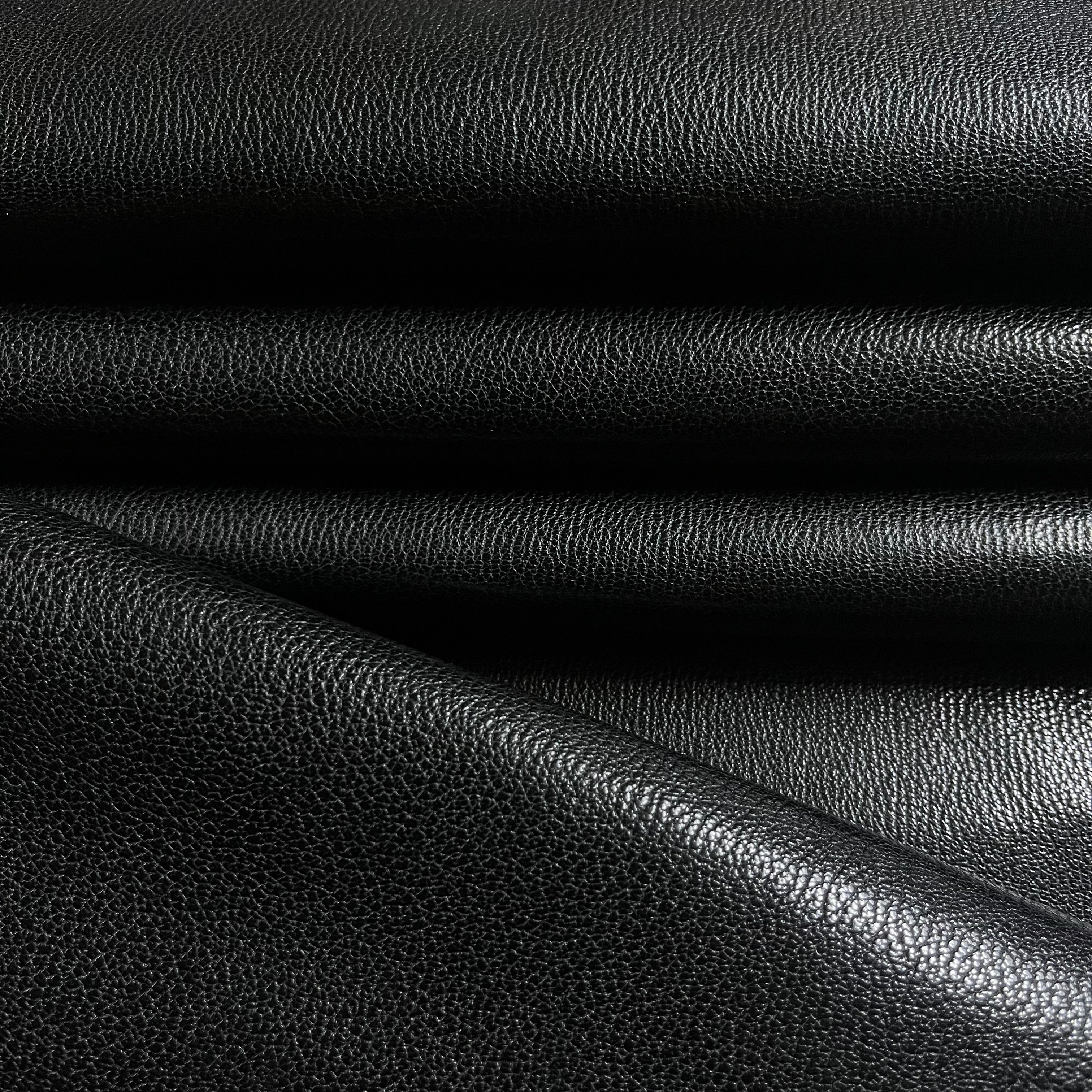 Goat Grain Embossed Cowhide, 3 oz | Cognac and Black