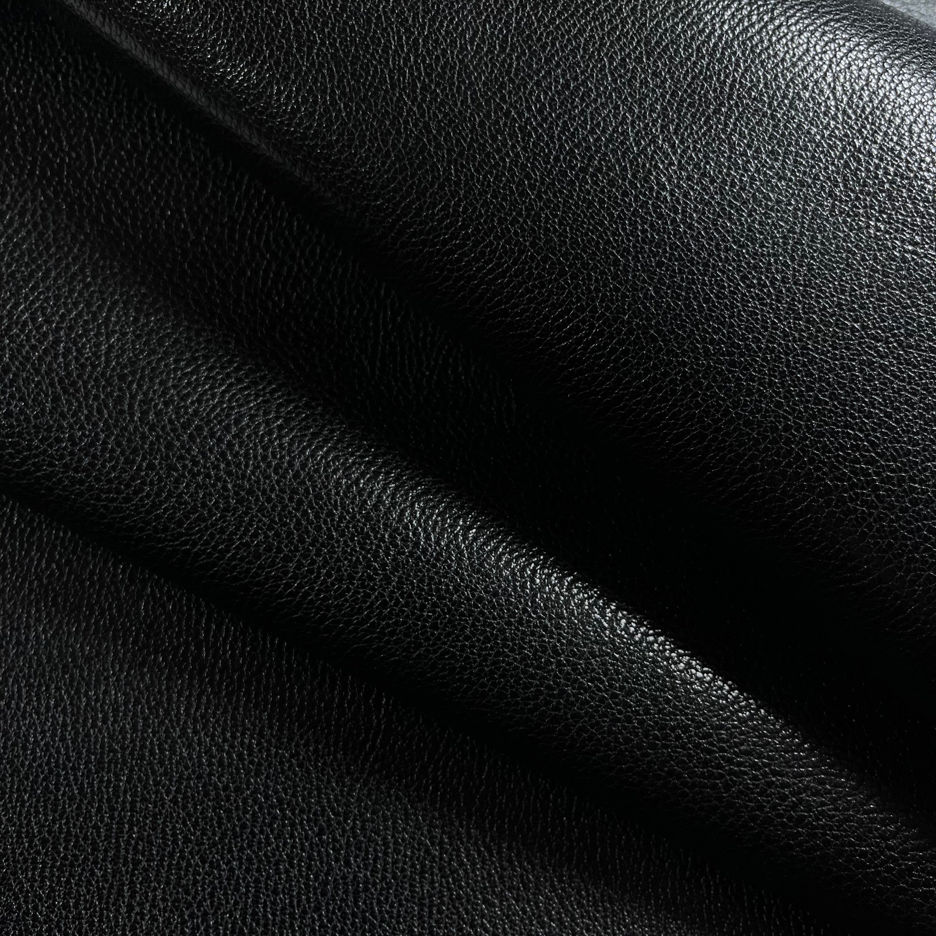 Goat Grain Embossed Cowhide, 3 oz | Cognac and Black