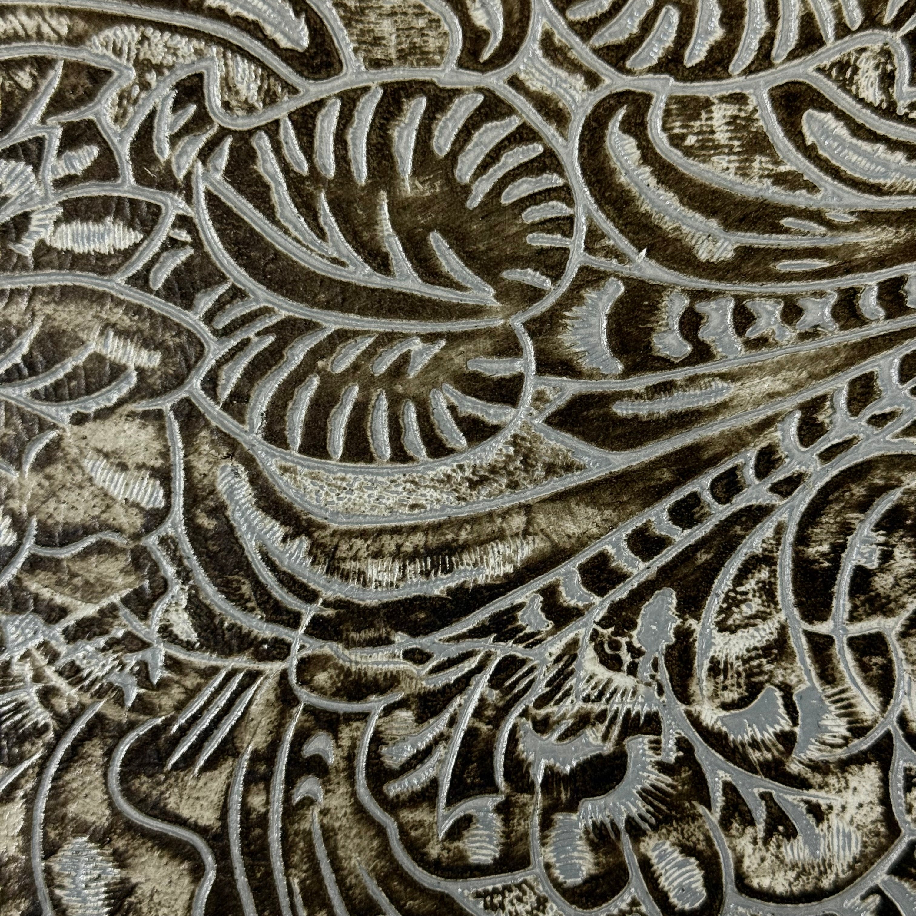 Hand-Stained Floral Embossed Cow, 3 oz | 10+ Colors