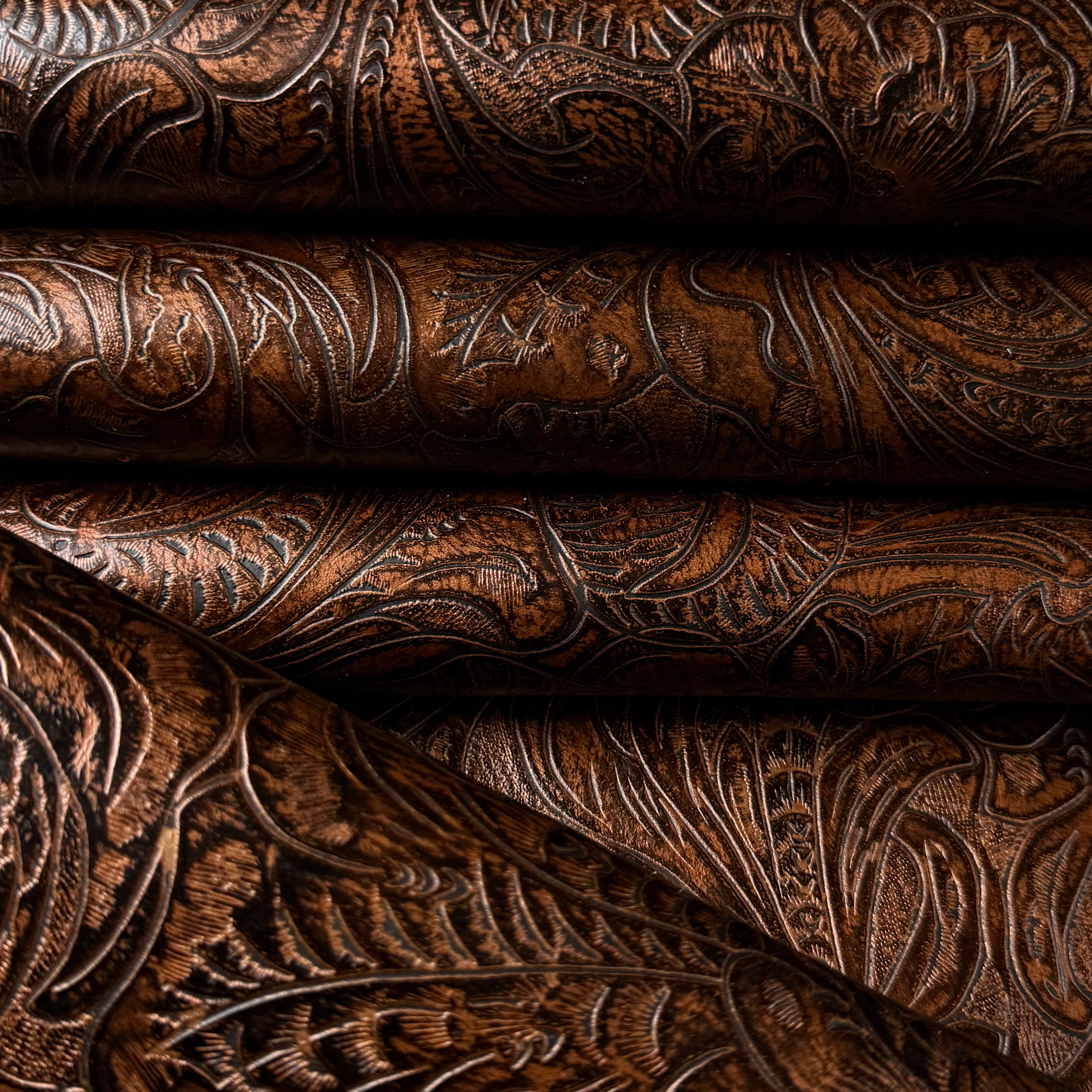 Hand-Stained Floral Embossed Cow, 3 oz | 10+ Colors
