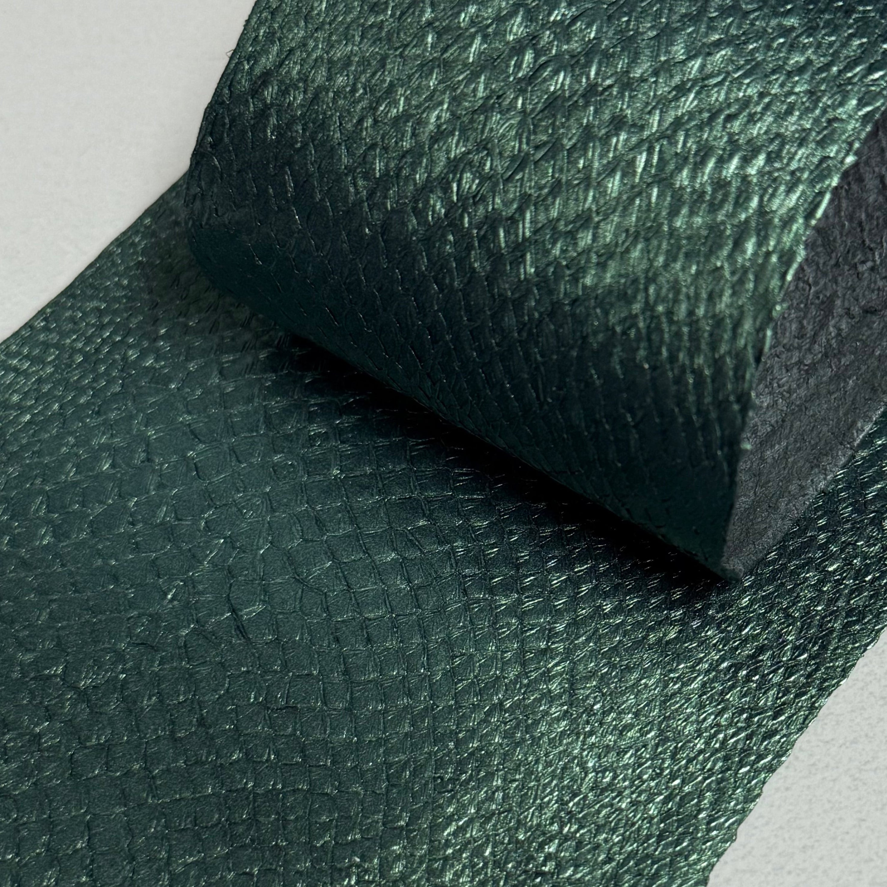 Ictyos French Veg Tan Salmon Skin Leather-Dark Green-Leather Skins