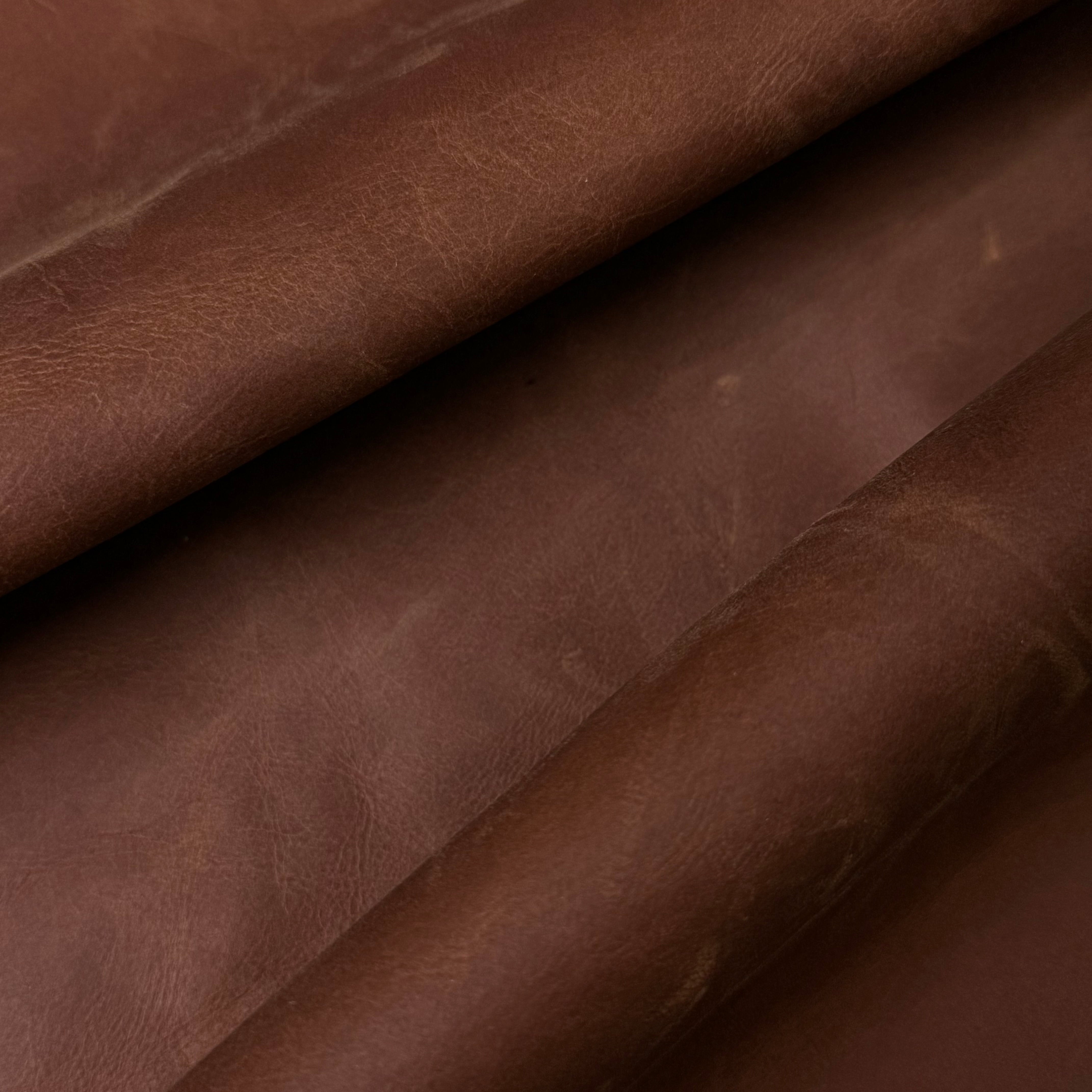 Italian Garment Weight Oiled Buffed Cowhide, 2 oz - 3 Colors