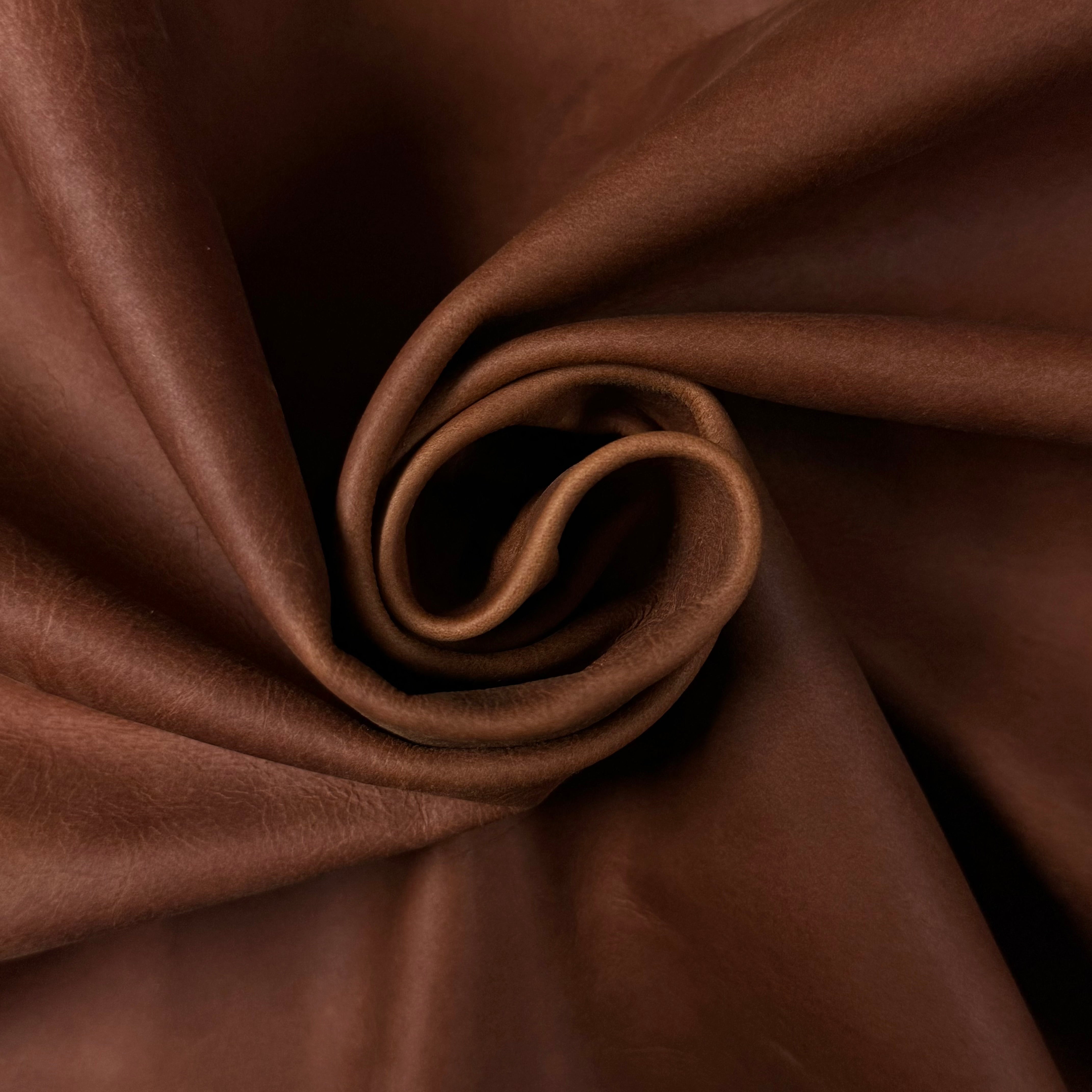 Italian Garment Weight Oiled Buffed Cowhide, 2 oz - 3 Colors