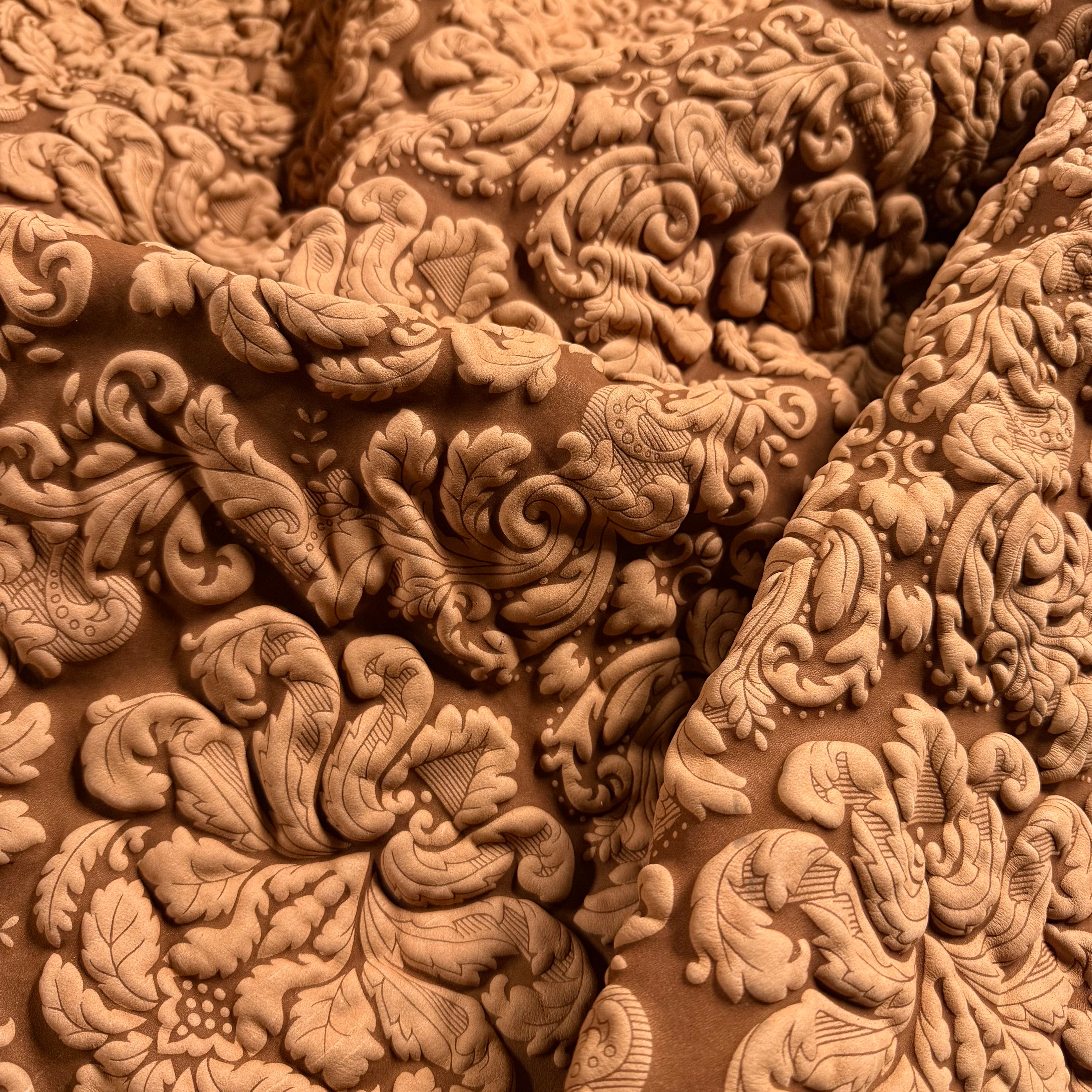 Italian Renaissance Floral Debossed Cow, 2.5 oz - 3 Colors