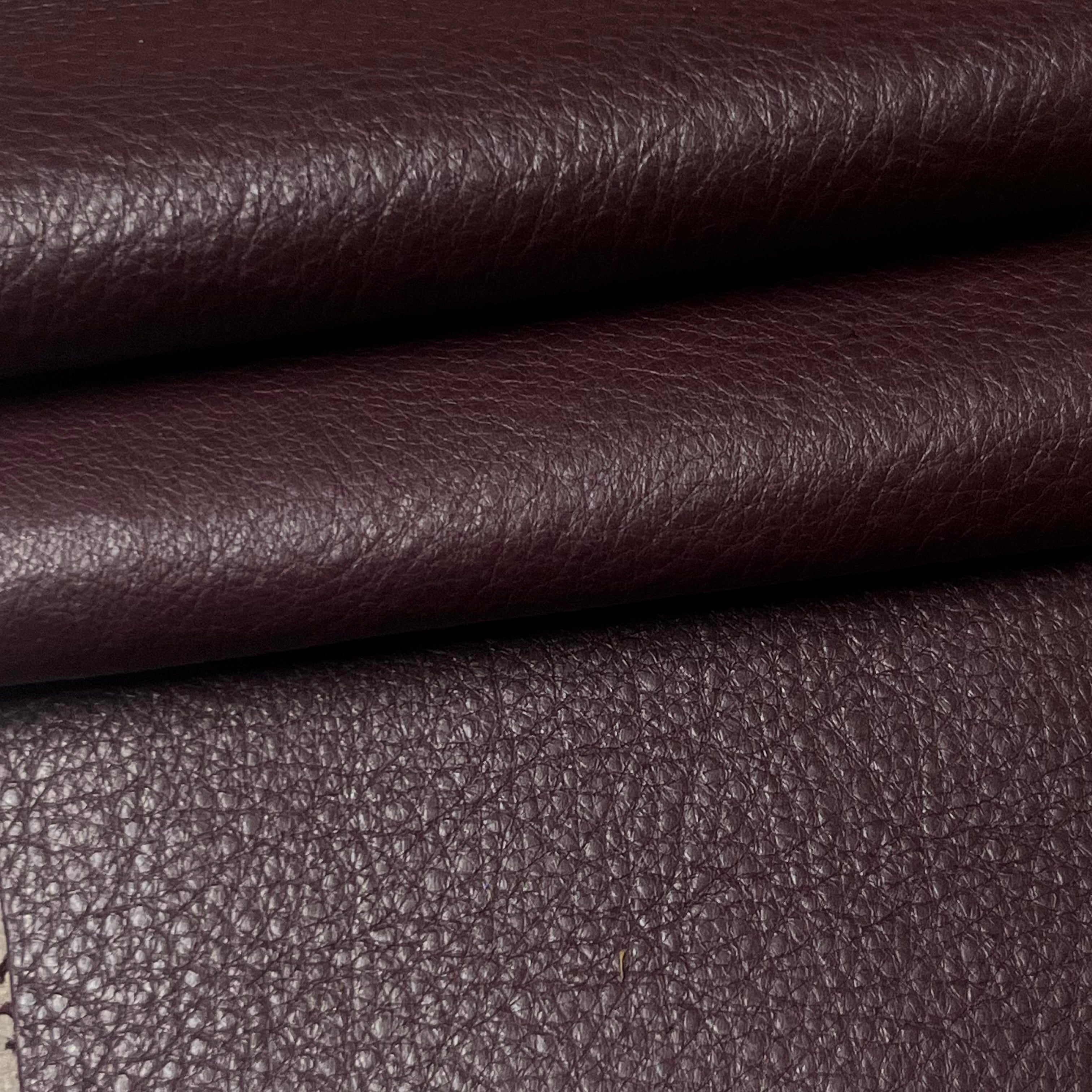 Naked Cow Nappa Leather-Burgundy-Leather Skins