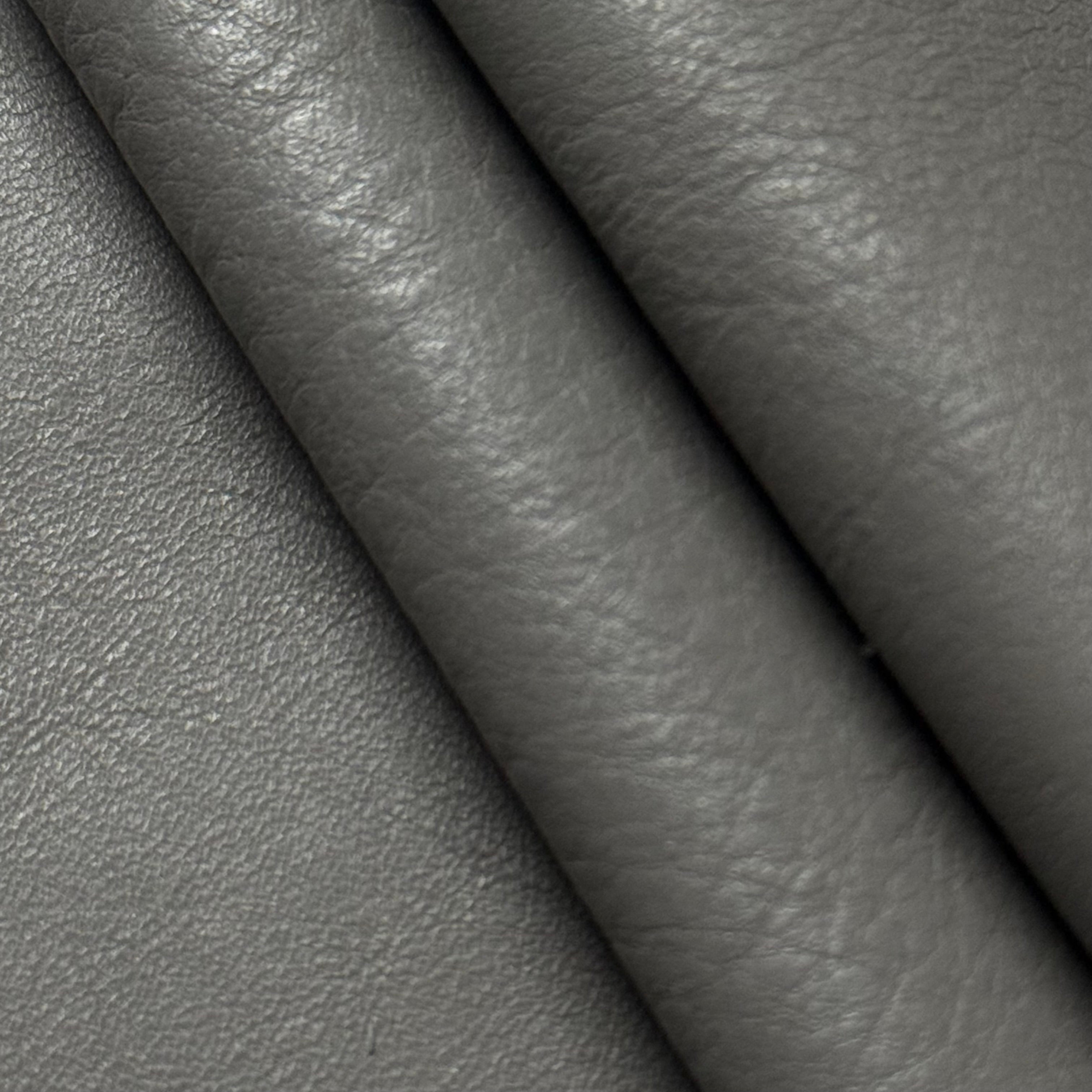 Naked Cow Nappa Leather-Gray-Leather Skins