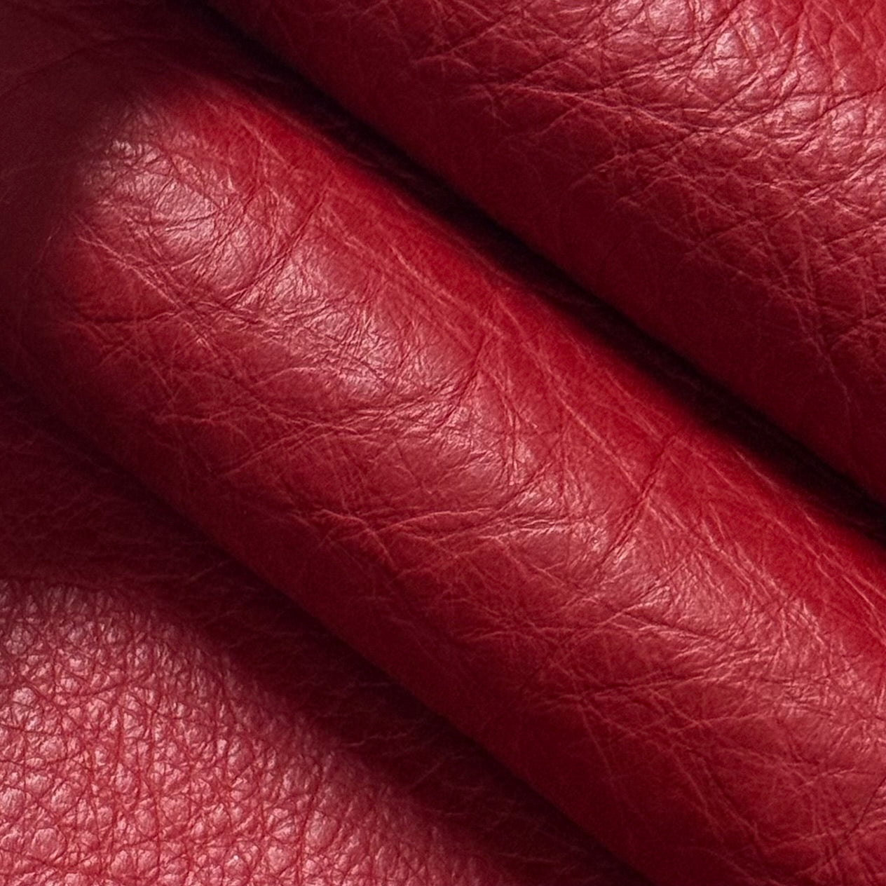 Naked Cow Nappa Leather-Red-Leather Skins