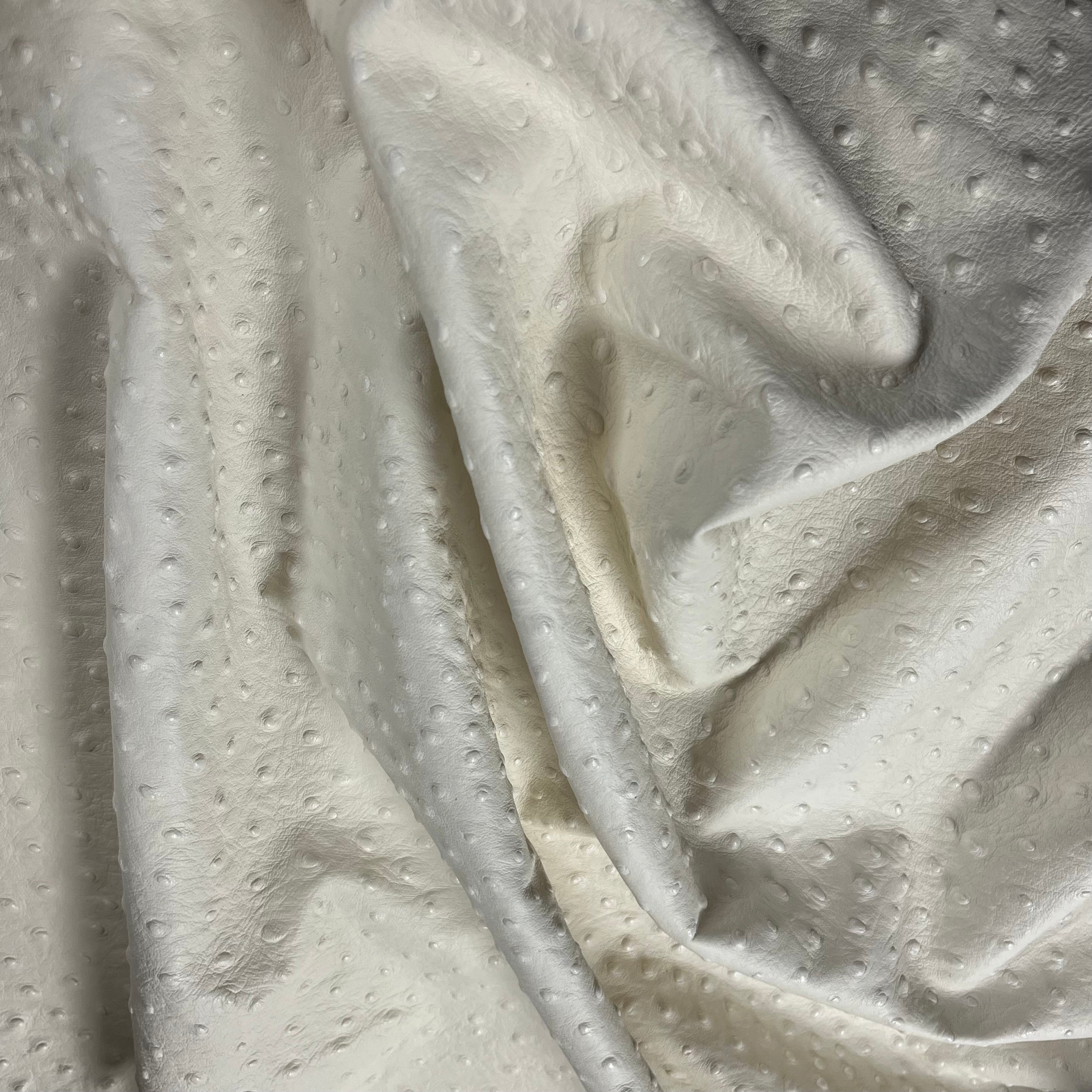 Ostrich Quill Embossed Veg Tan Lamb Nappa, 2-3 oz | 4 Colors