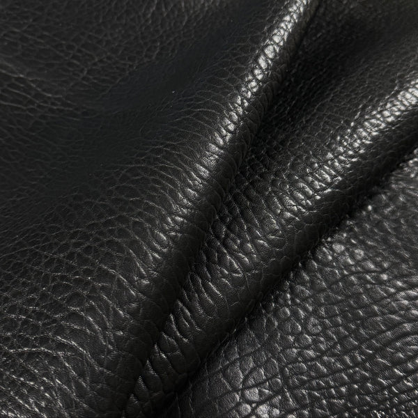 Shrunken Bubble Grain Veg Tan Lamb, 3-4 oz - Black – Leather Skins