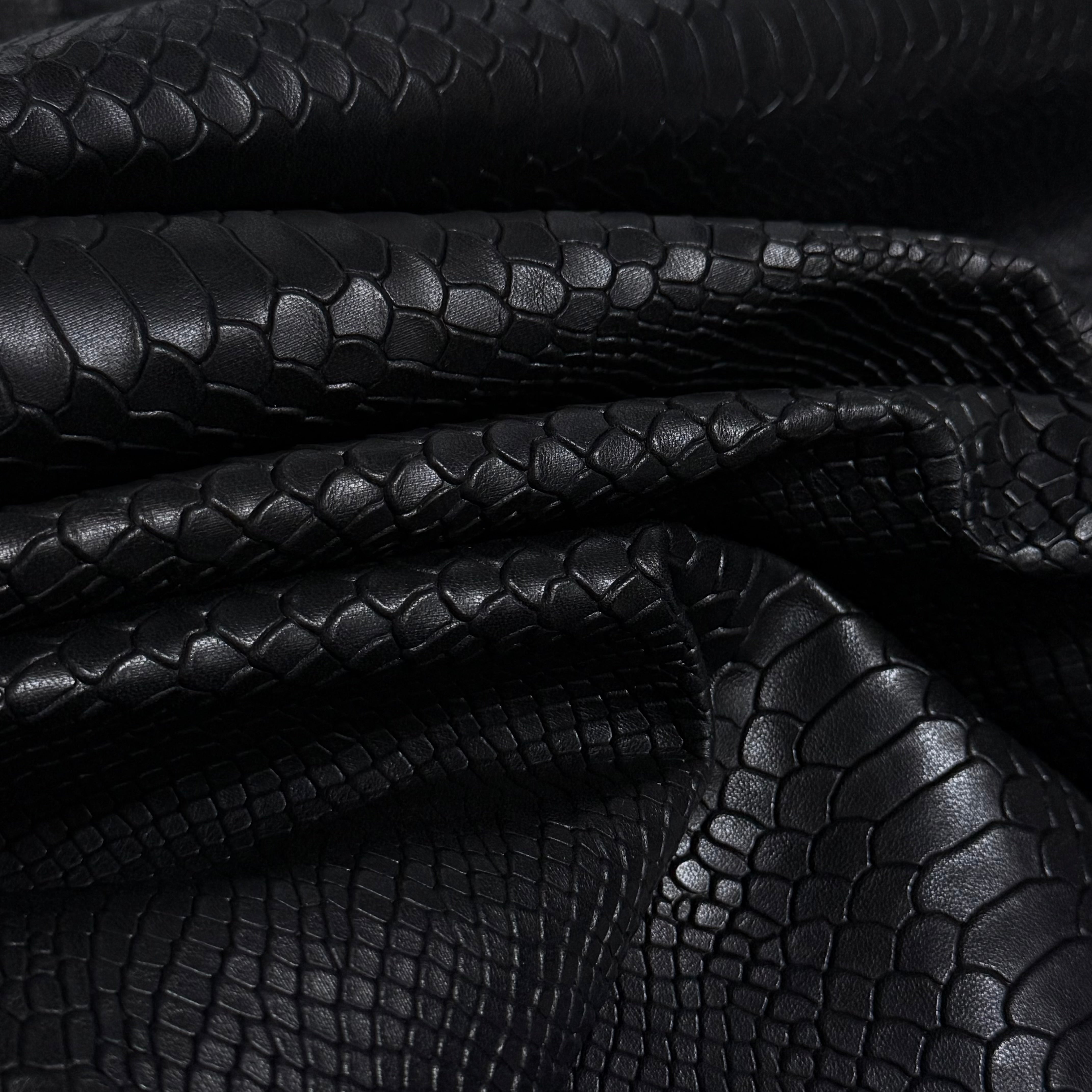 Snake Embossed Veg Tan Lambskin, 2.5 oz | 2 Colors