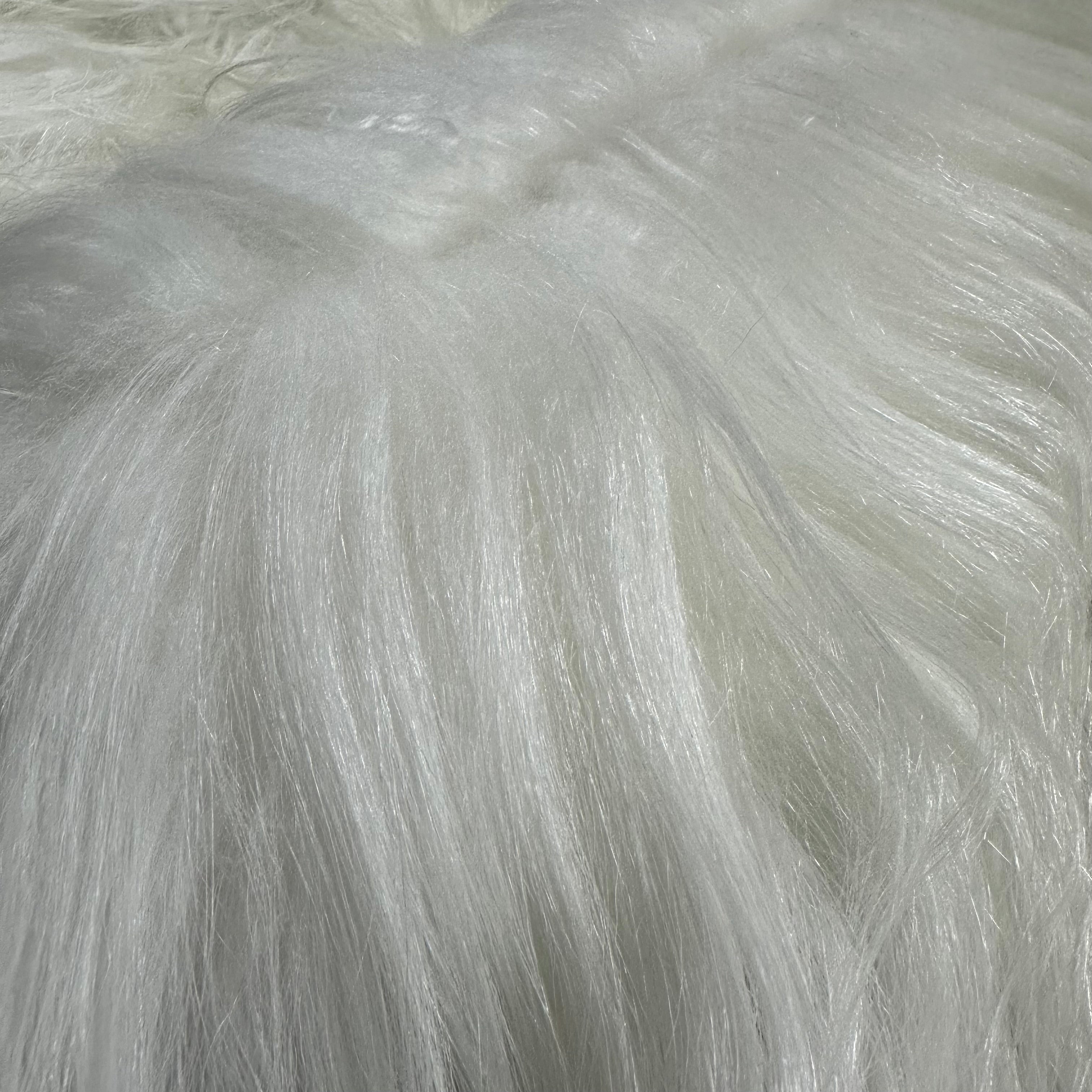 Straight Long Hair Goat Fur Plate | 2 Colors