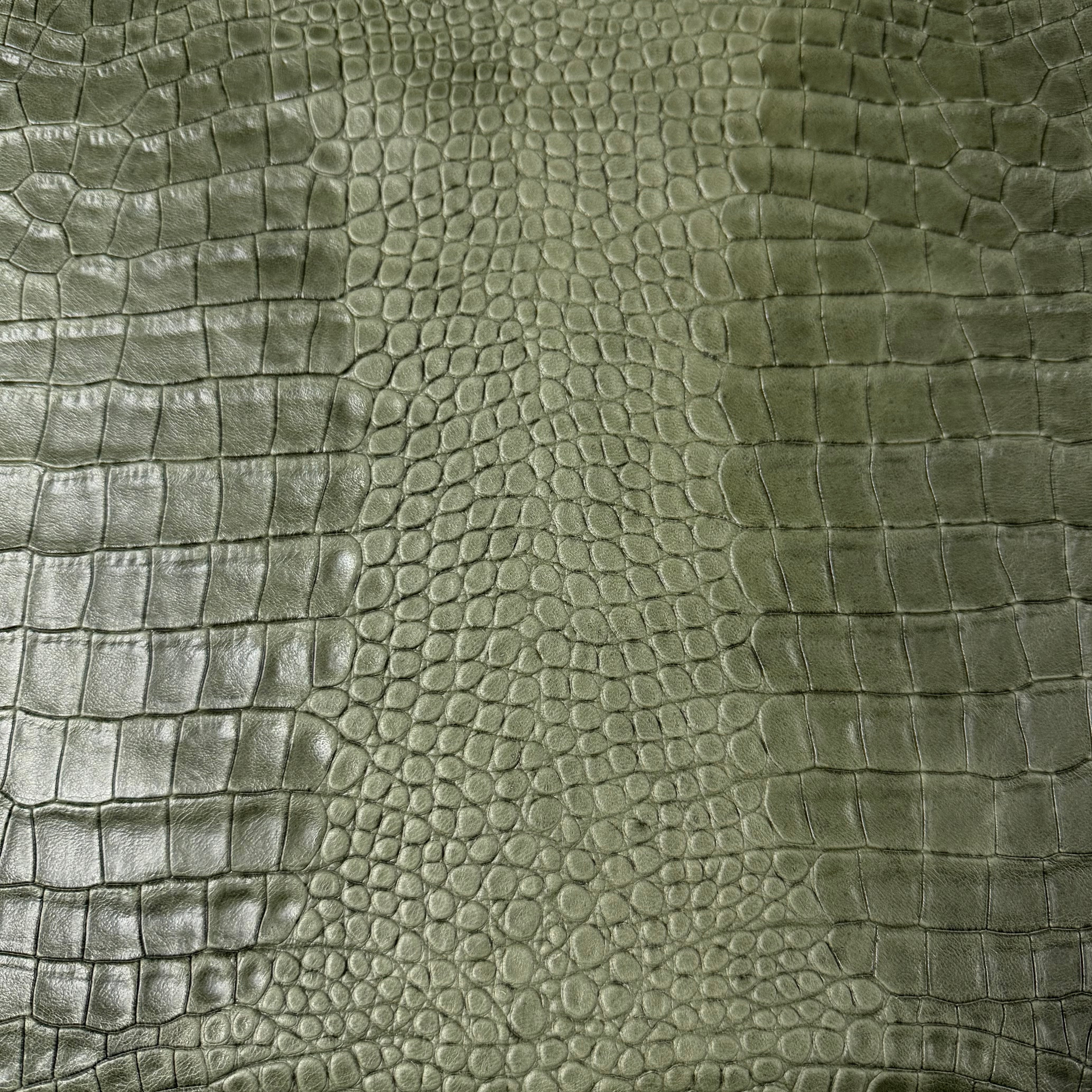 Two-Tone Veg Tan Crocodile Embossed Lambskin, 2 oz - 3 Colors