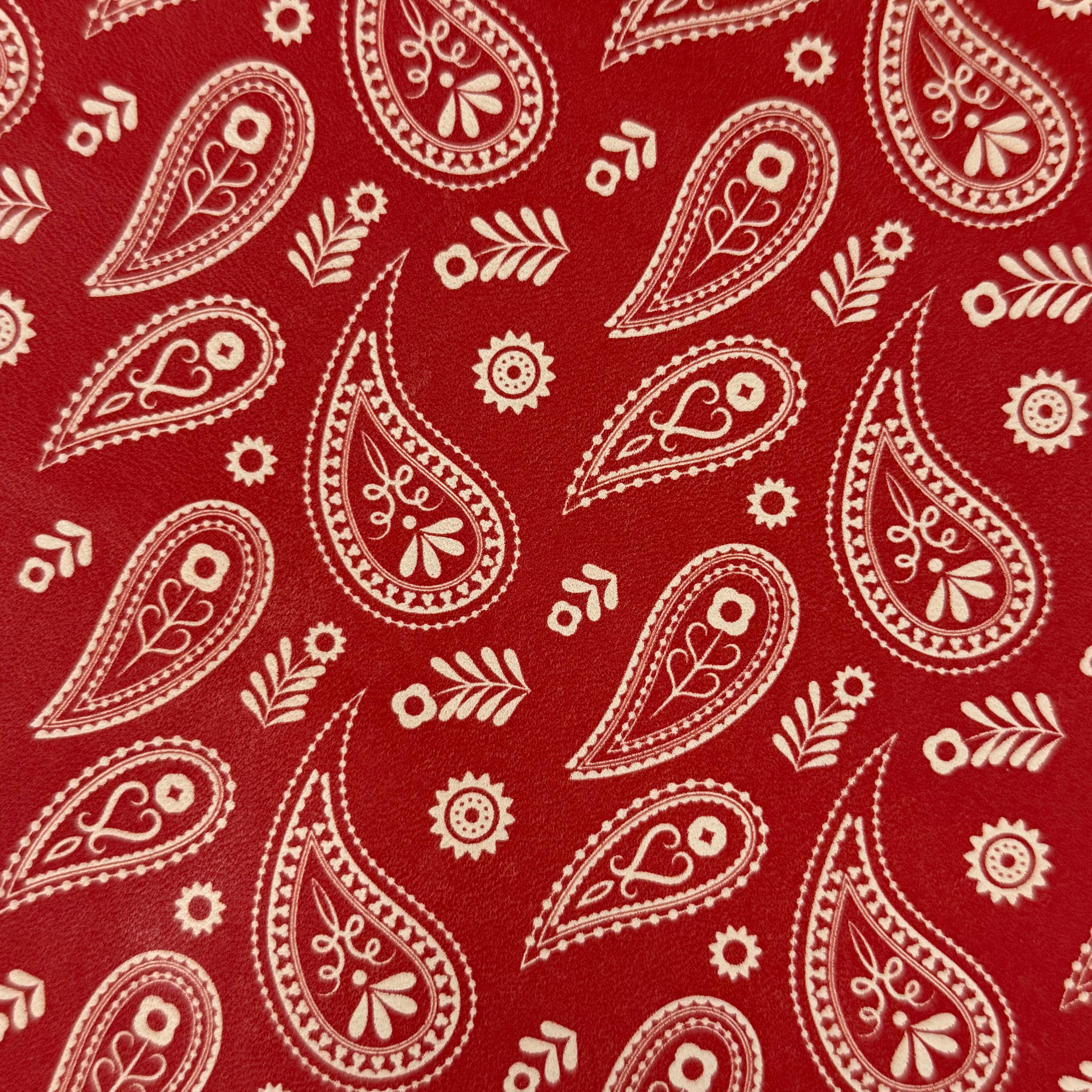 Paisly Bandana Printed Lamb Nappa, 2 oz