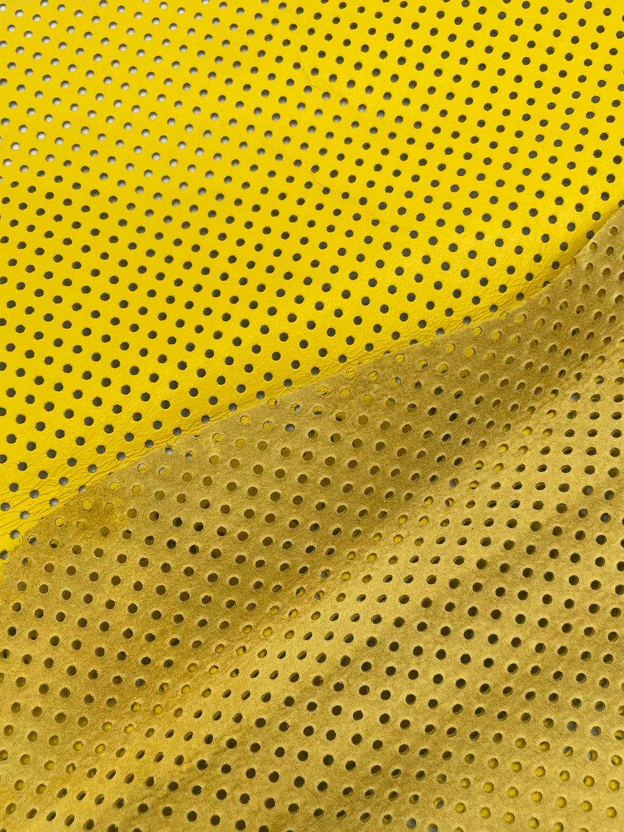 SUN YELLOW DIAMOND LAMB PERFORATED